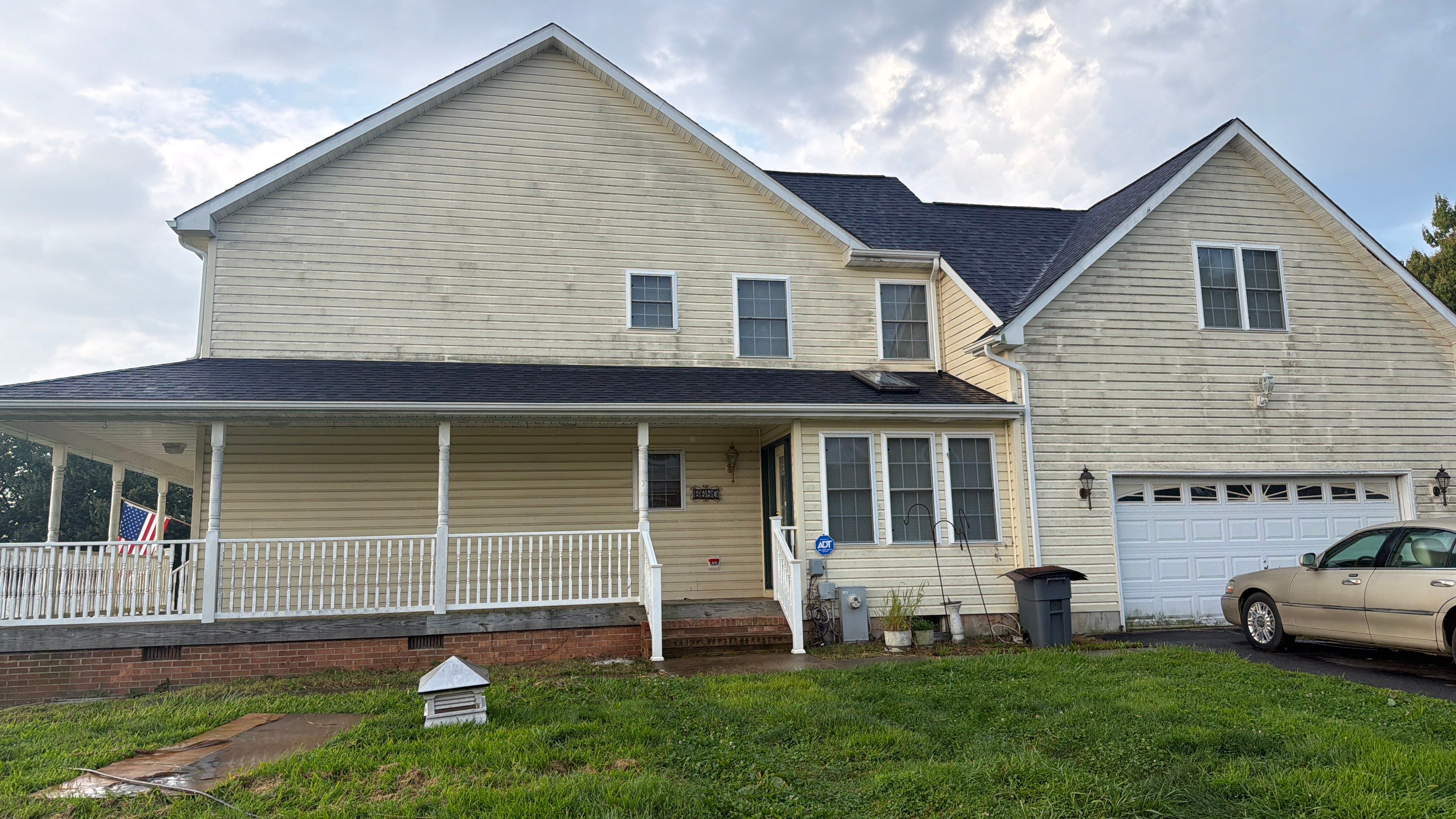 Vinyl Siding House Washing and Wood Deck Restoration in Carroll County by Baltimore Pressure Washers Inc.