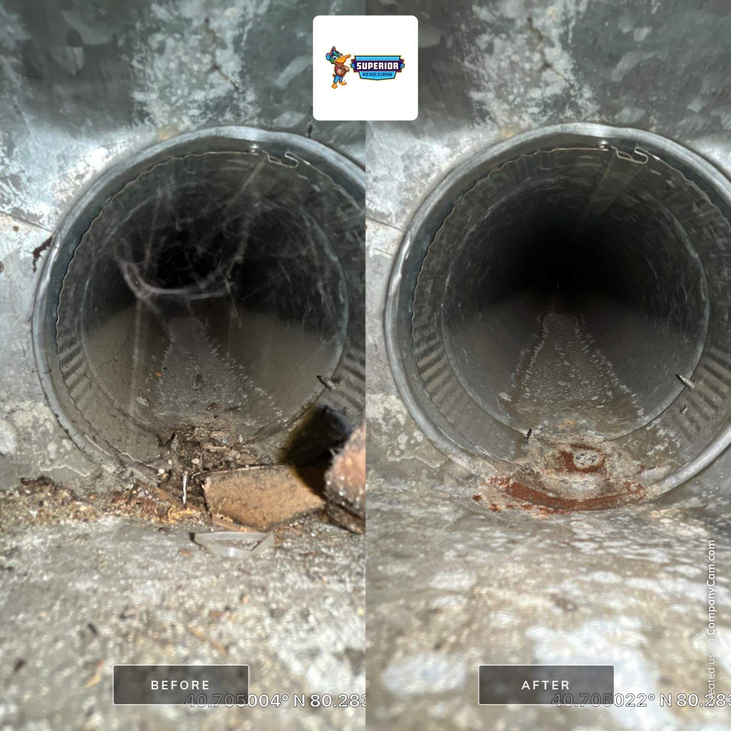 Air Duct Cleaning With a Vacuum Truck in Rochester, PA by Superior Air Duct Cleaning