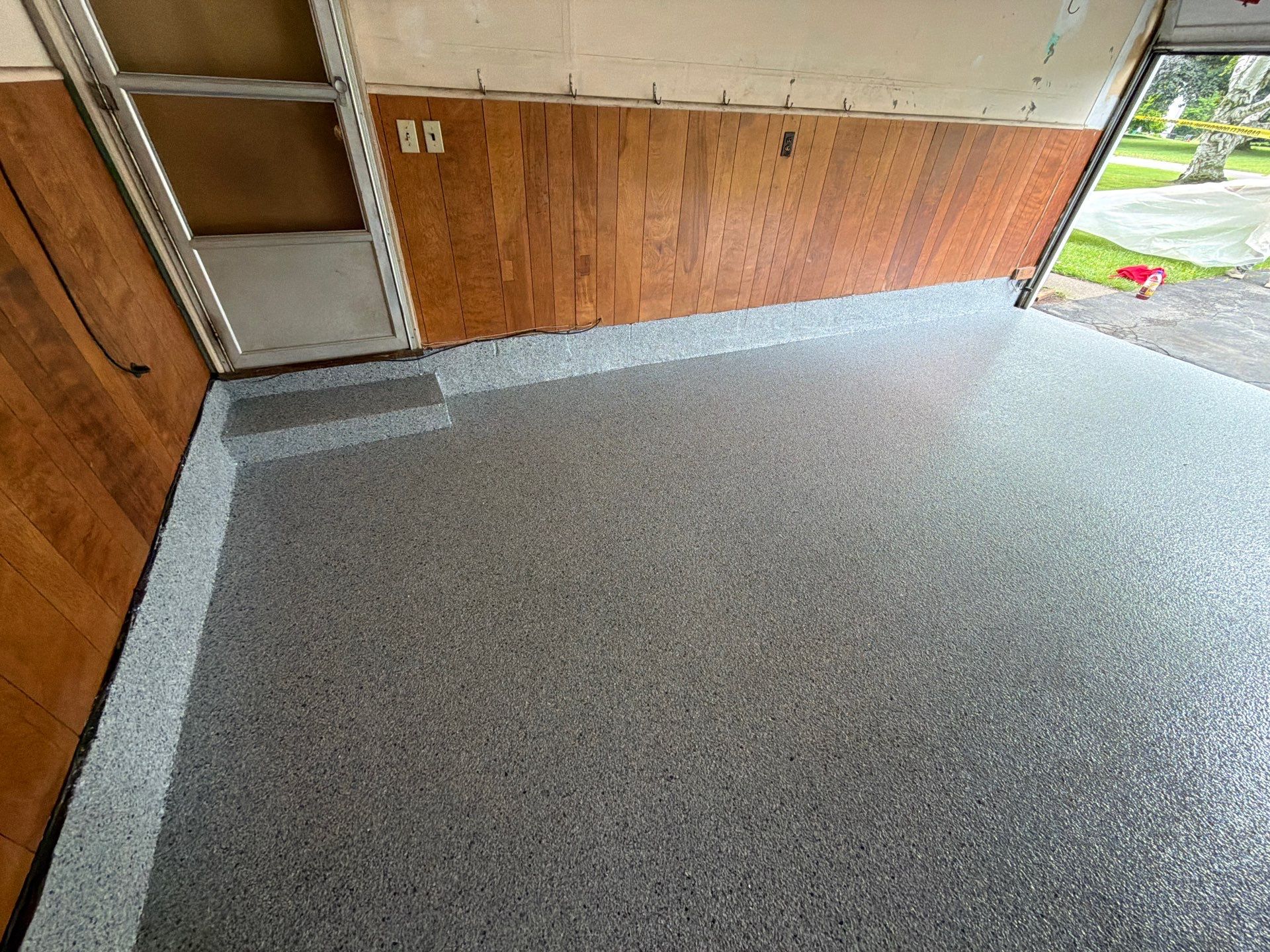 Vintage Zircon Garage Coating by NG Masonry & Construction LLC