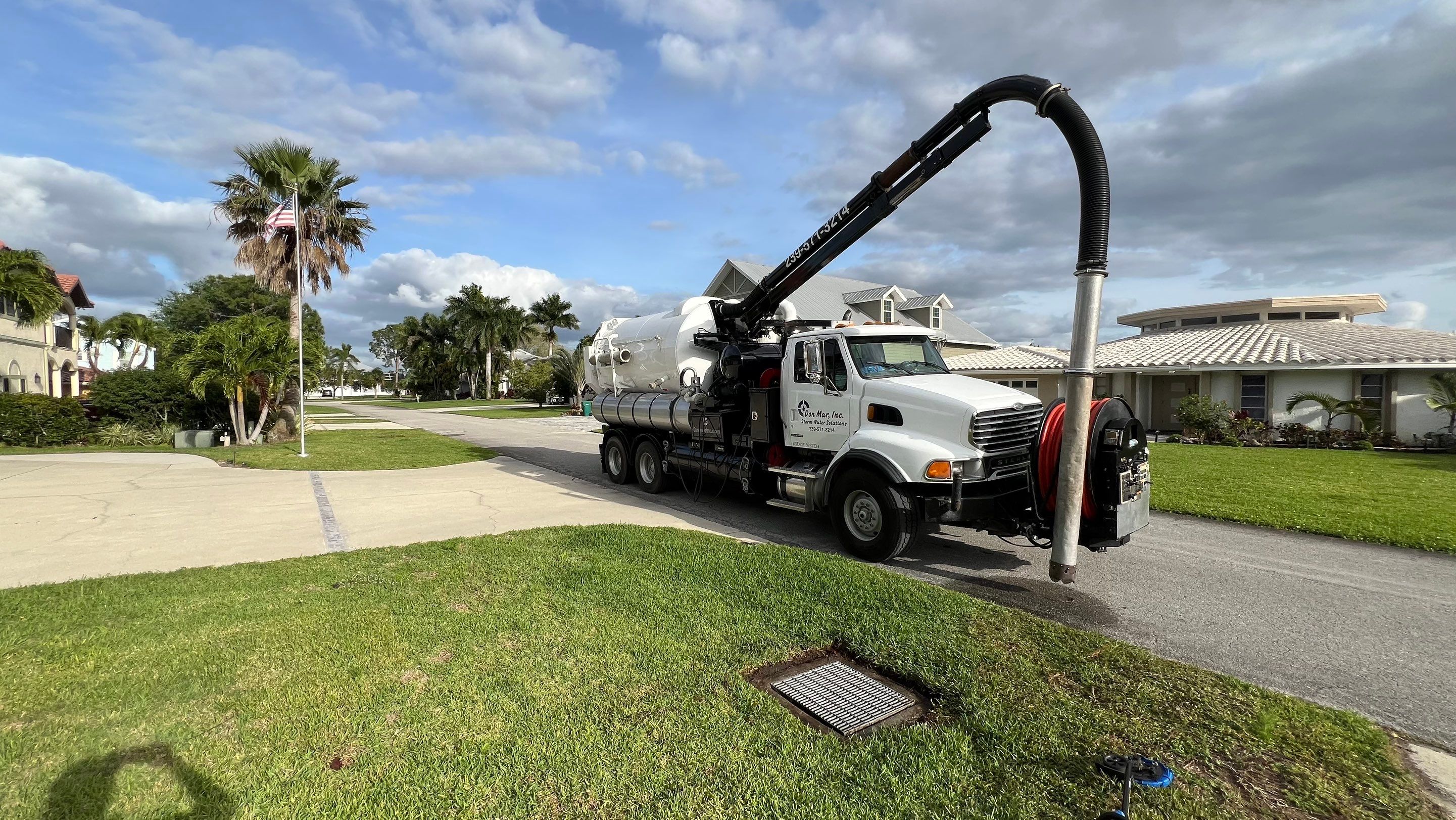 Naples Private Airport Community Catch Basin Cleaning by APS Power & Water