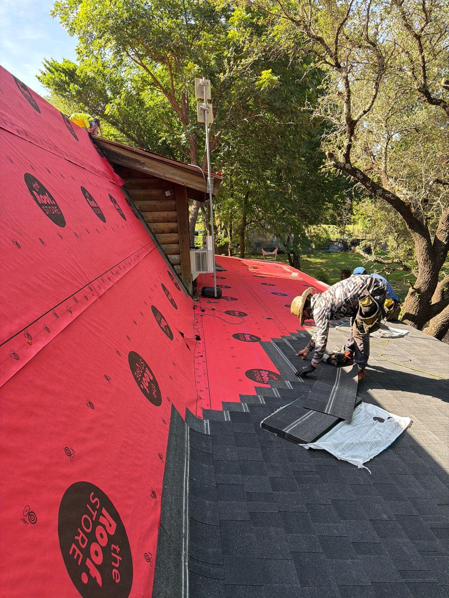 Fort Worth Log Home Roof Replacement and Gutter System Service by Performance 1 Roofing