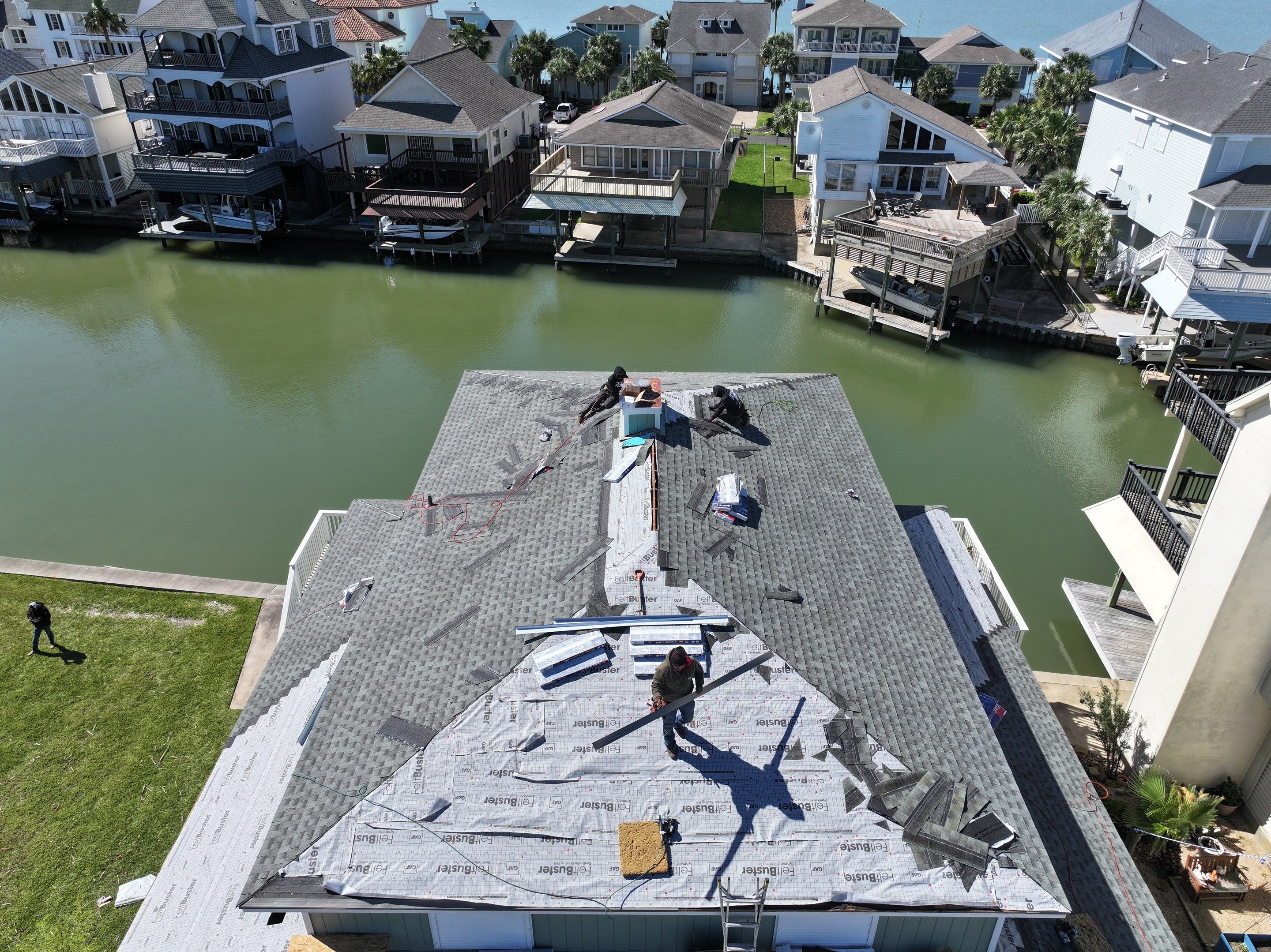 Residential Roof Replacement using GAF HDZ SLATE by Elite Roofing LLC