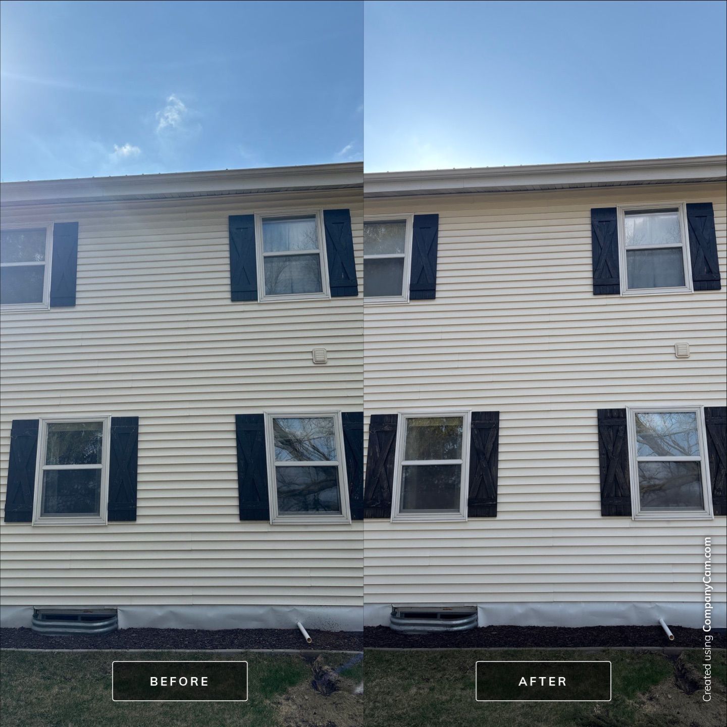 Low pressure siding cleaning by Under Pressure Power Washing 