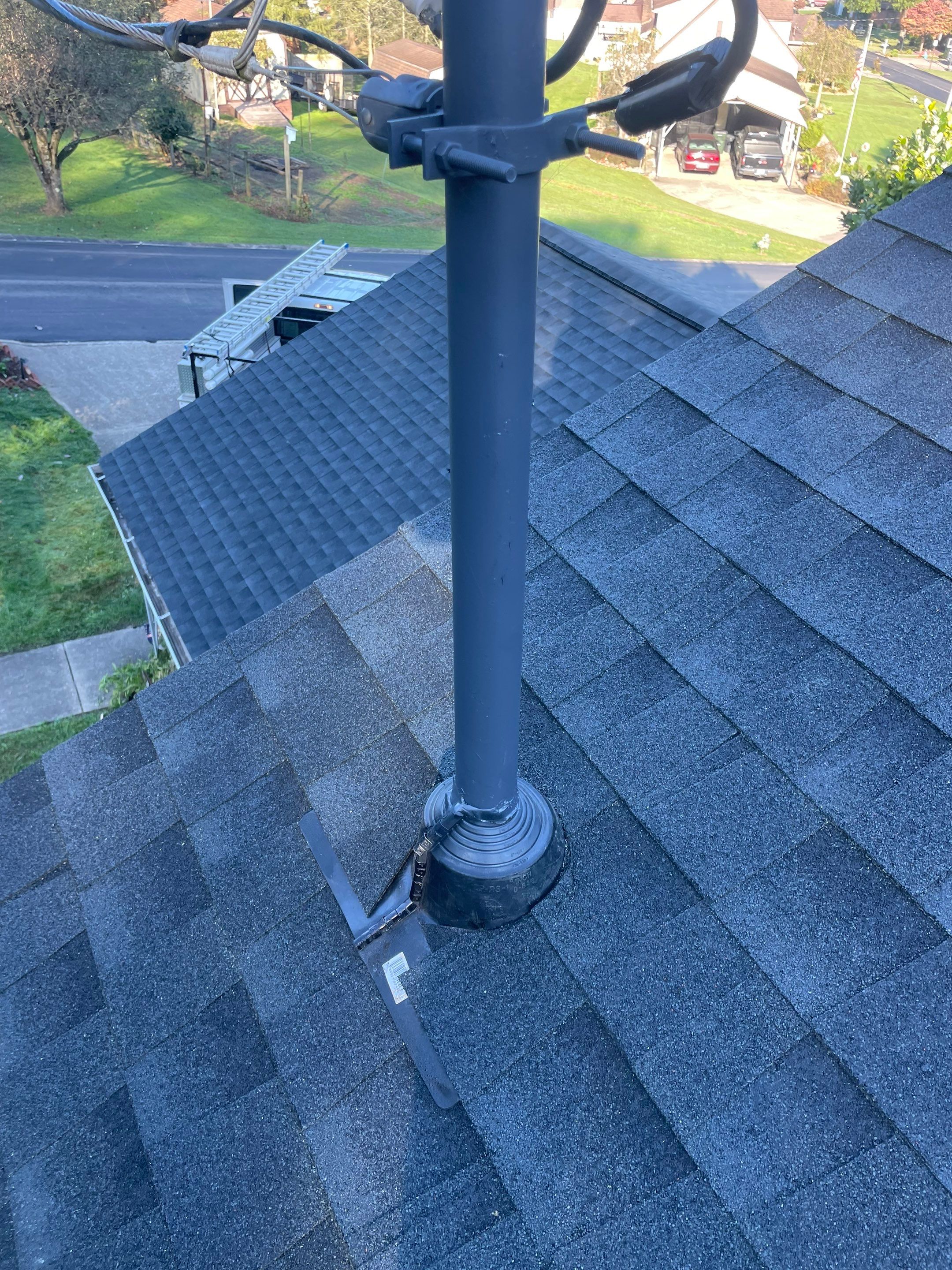 Residential Roofing Installation using GAF Timberline HDZ, Black by Rainstoppers Roofing