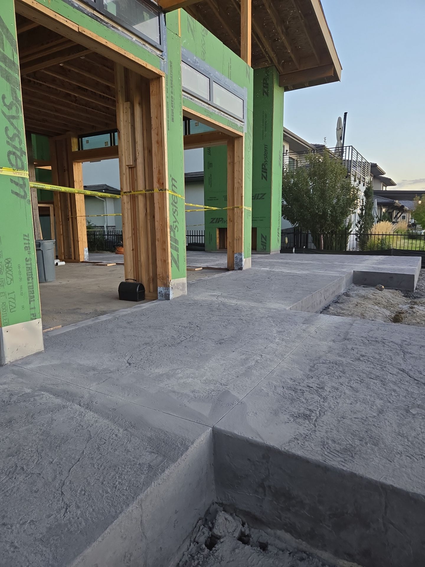Stamped Concrete Patio and Custom Walkway Installation in Berthoud, Colorado by Center Line Concrete