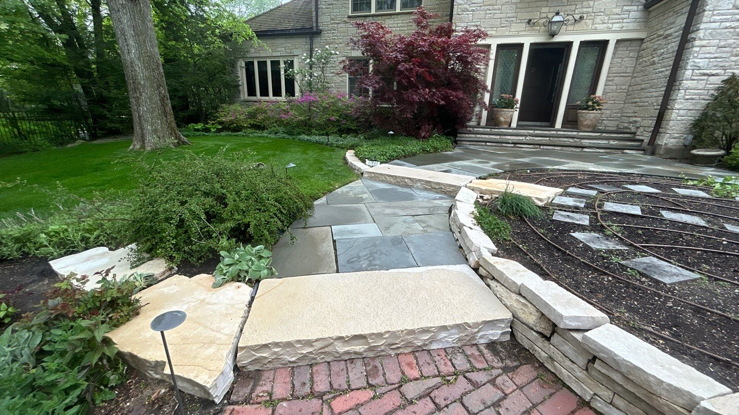Winnetka, IL bluestone patio cleaning by Northern Power Washing LLC.