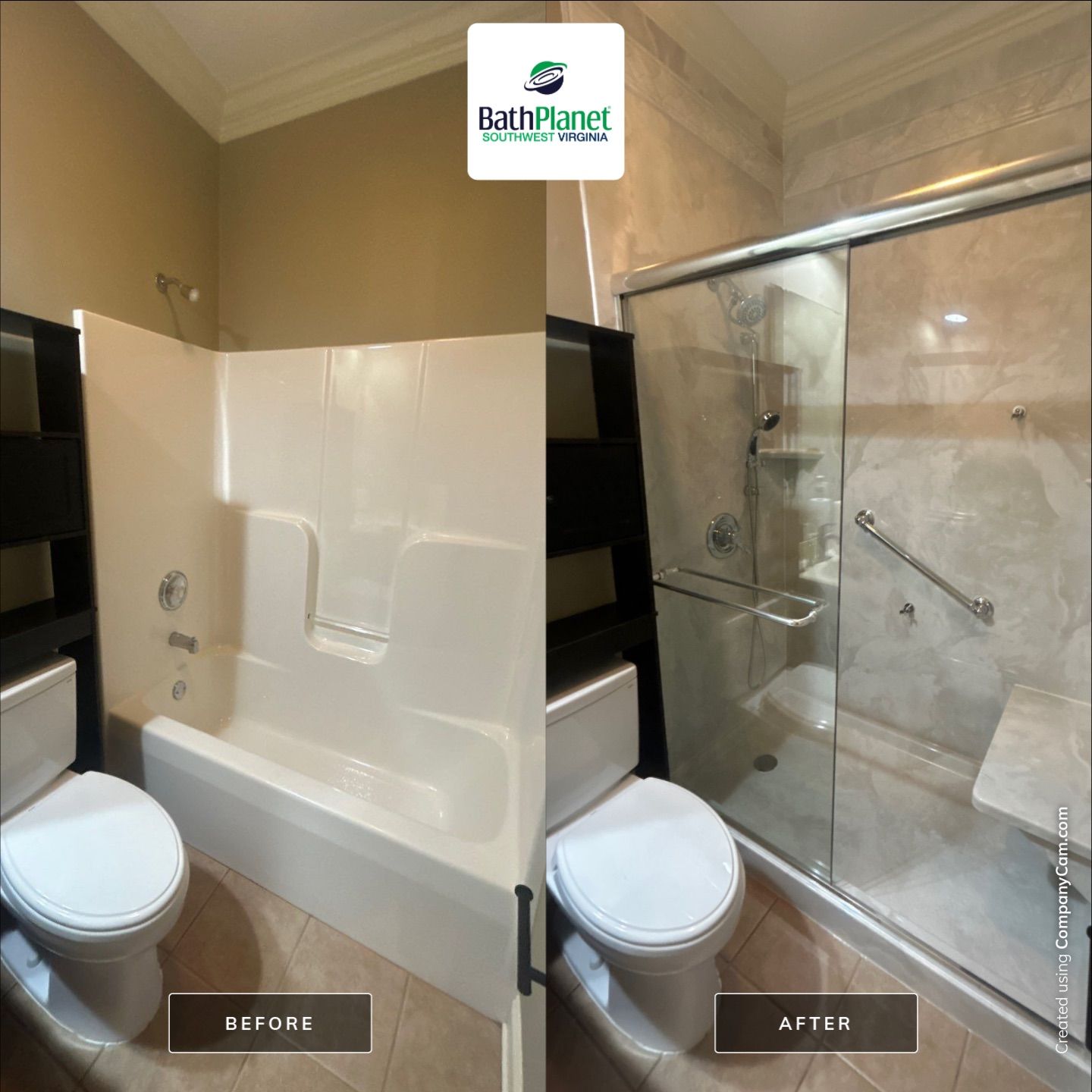 Tub to Shower by BathPlanet SW Virginia