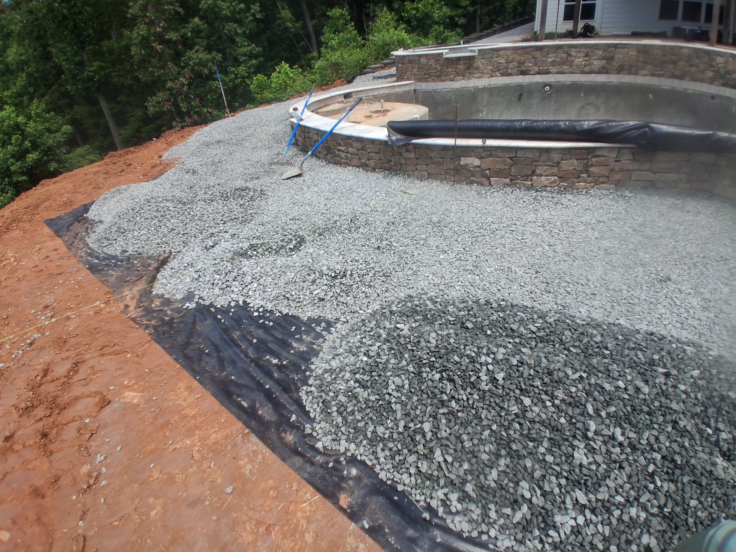 Pool Area Hardscape  by Growing Edge Landscape & Design, Inc.