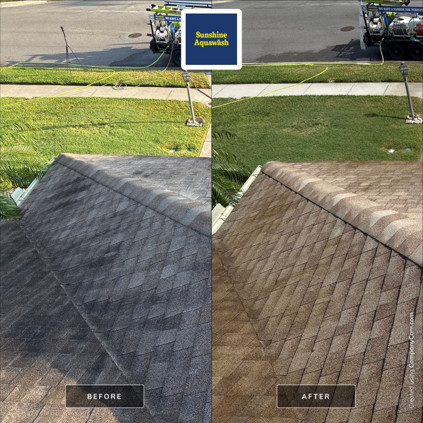 Asphalt Shingle Roof Cleaning in Creekwood Community – Bradenton, FL by Sunshine AquaWash