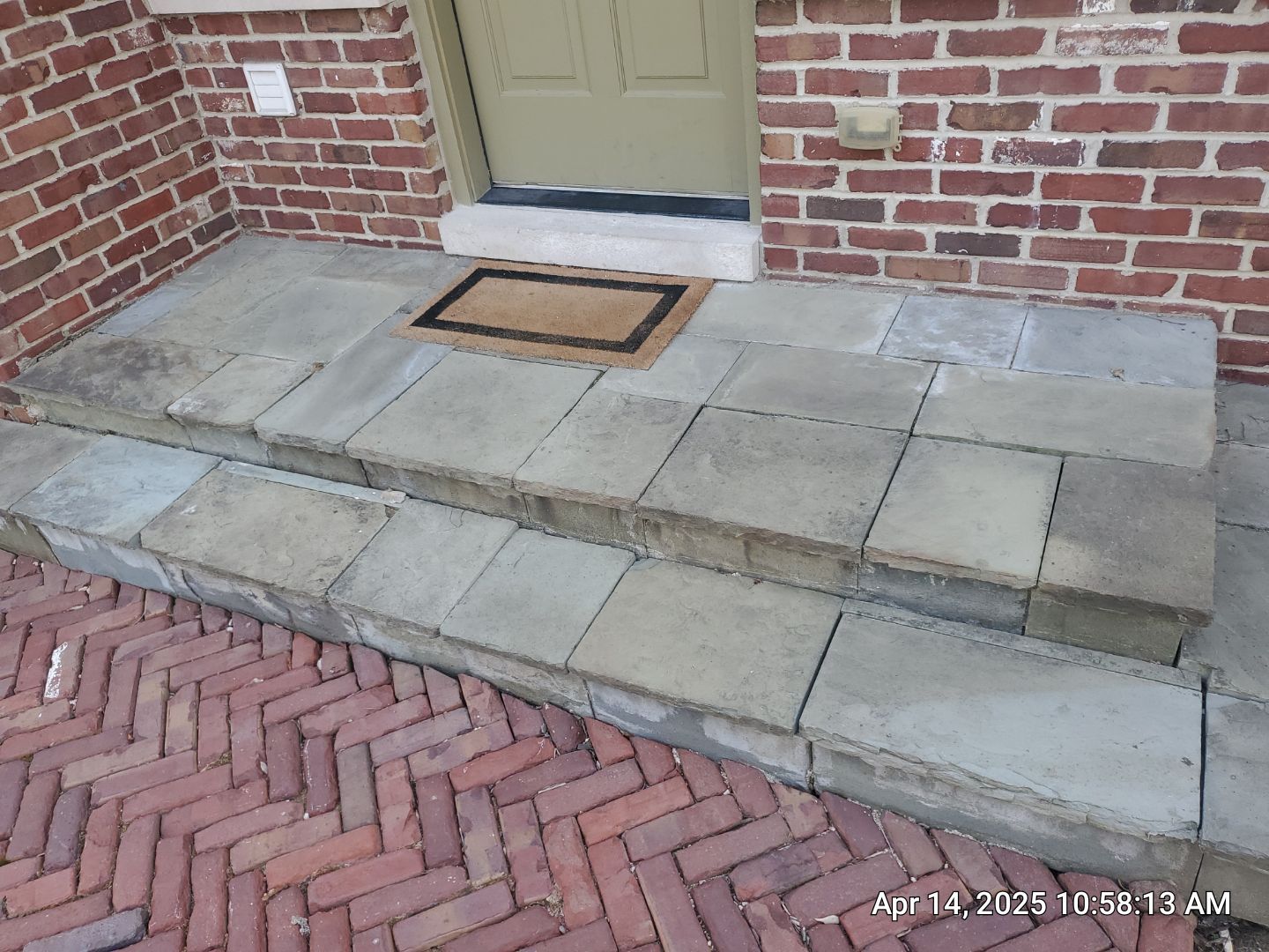 bluestone using Algaecide, soft wash soap by Northern Power Washing LLC.