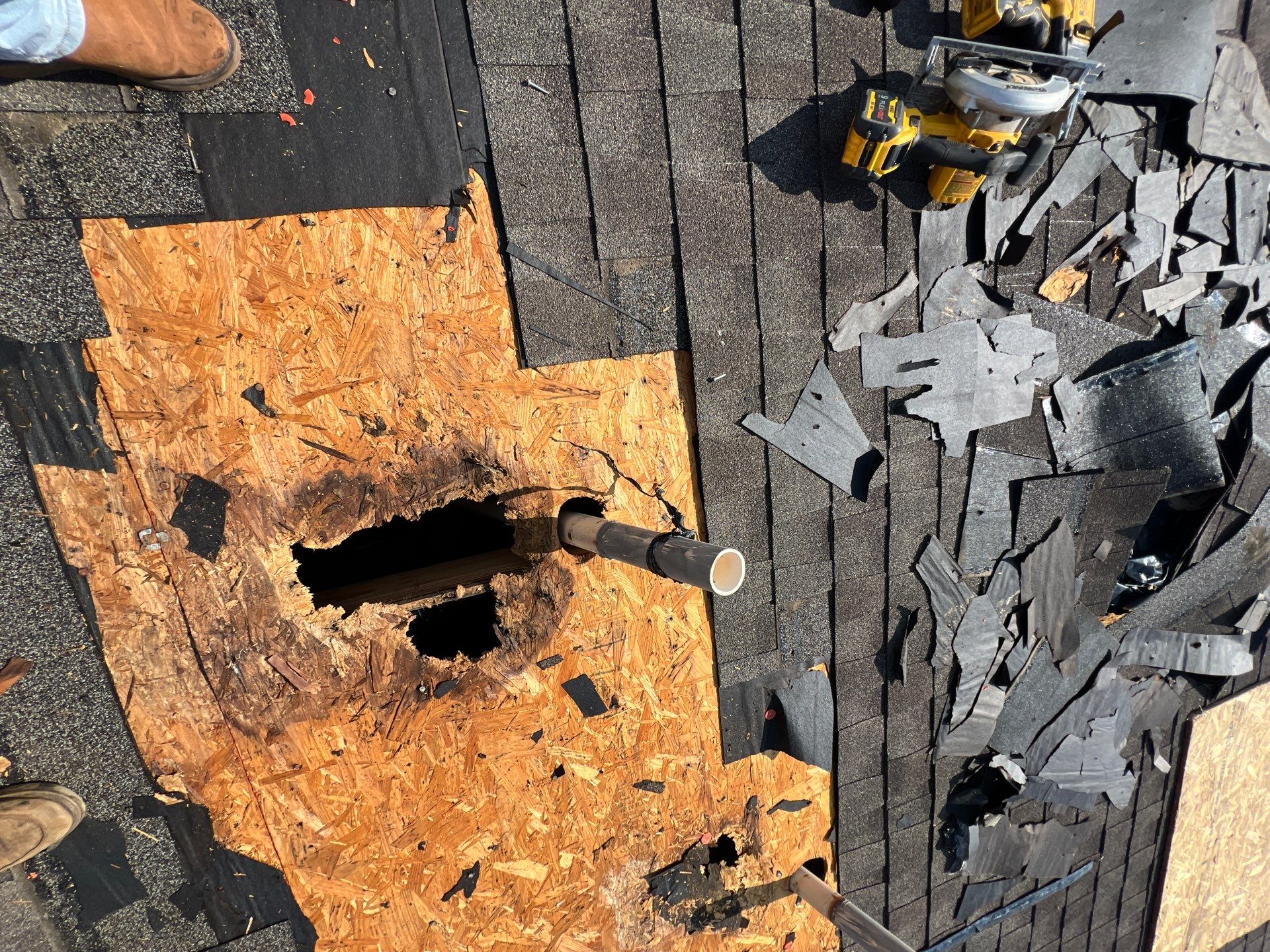 Hail Damage using Owen's Corning Duration (Lifetime) Shingles by Roof Repair Company