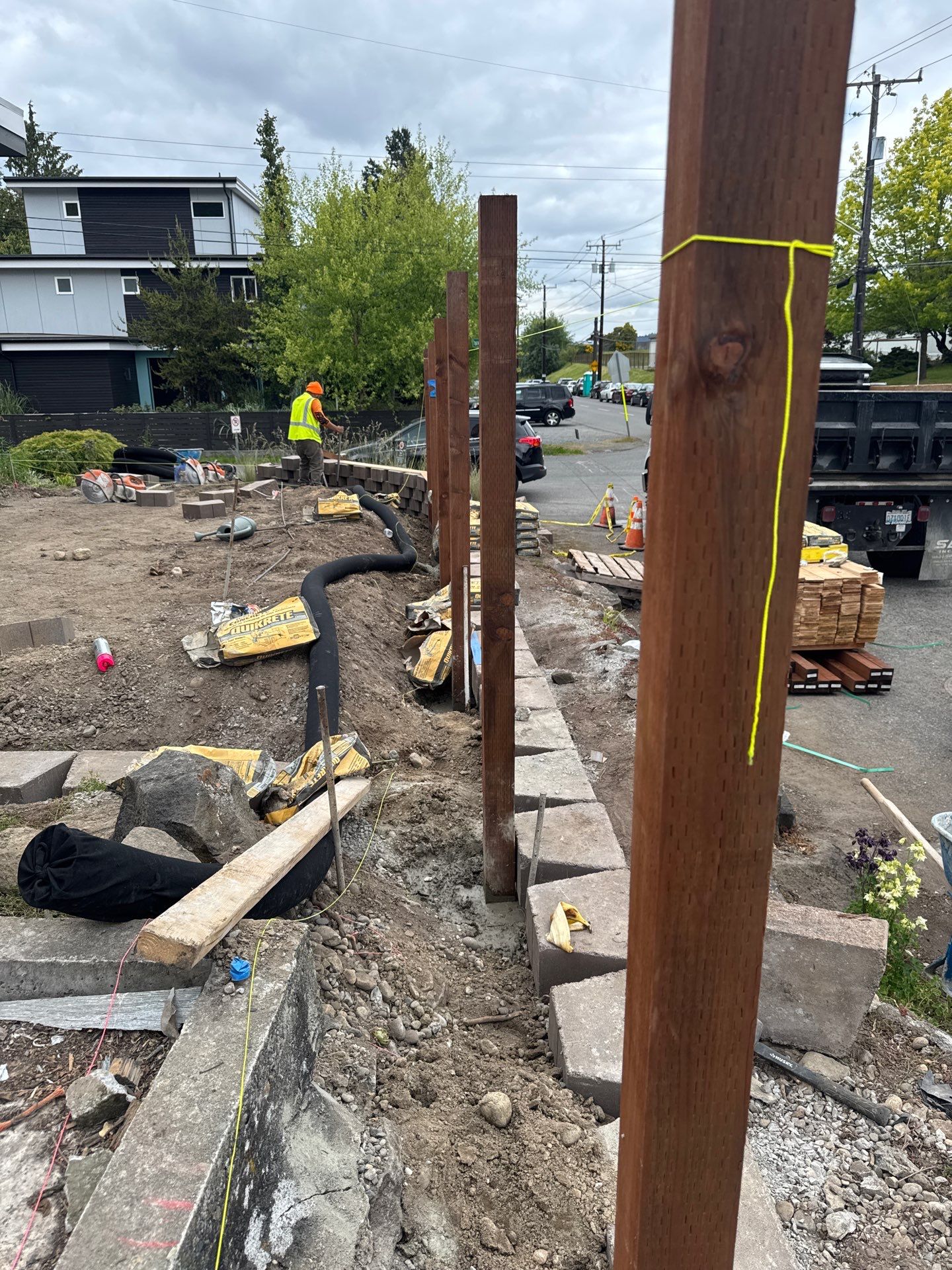 Retaining Wall & Fence Installation  by Jireh Asphalt & Concrete Inc 