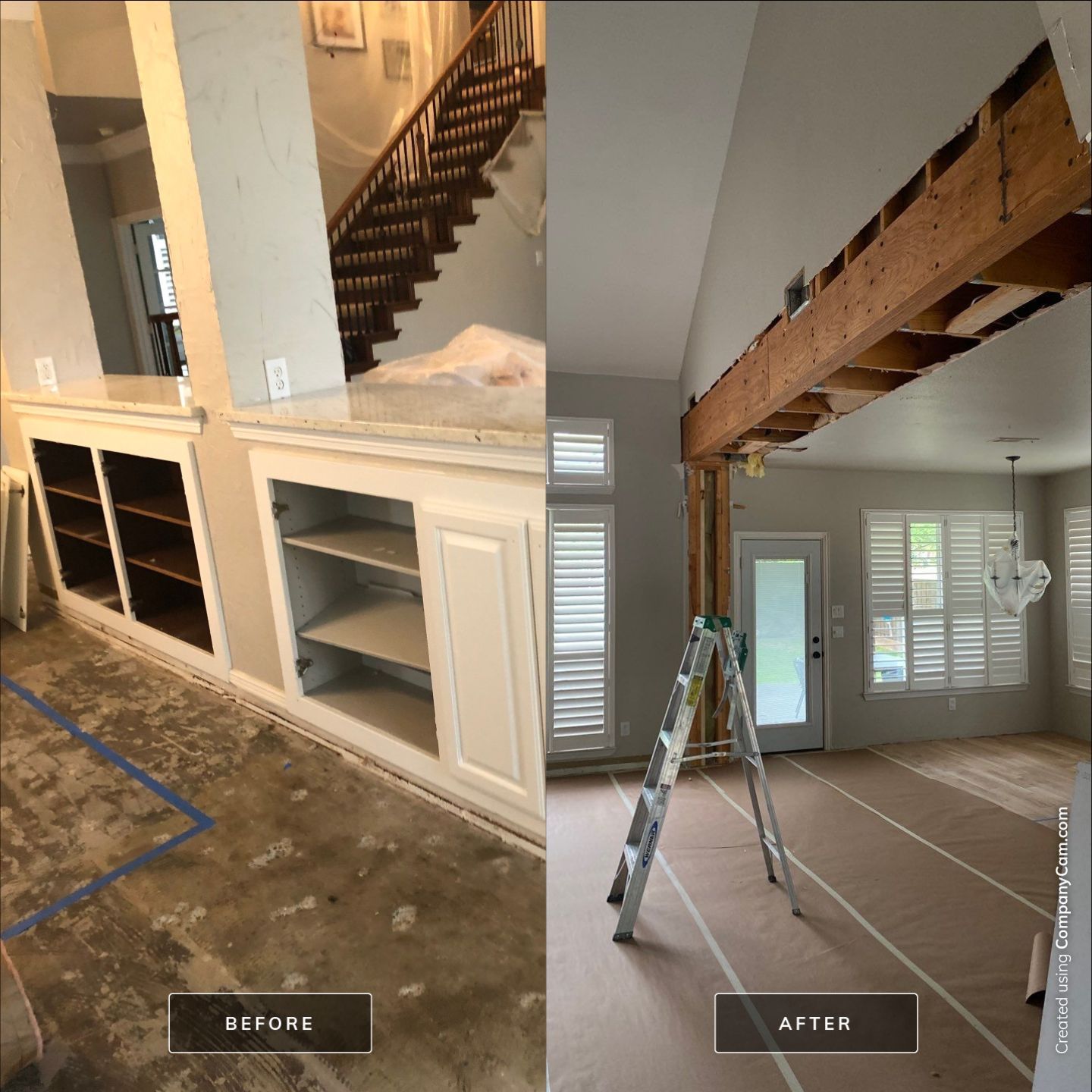Flood Restoration with incredible transformation by Springtree Restoration 