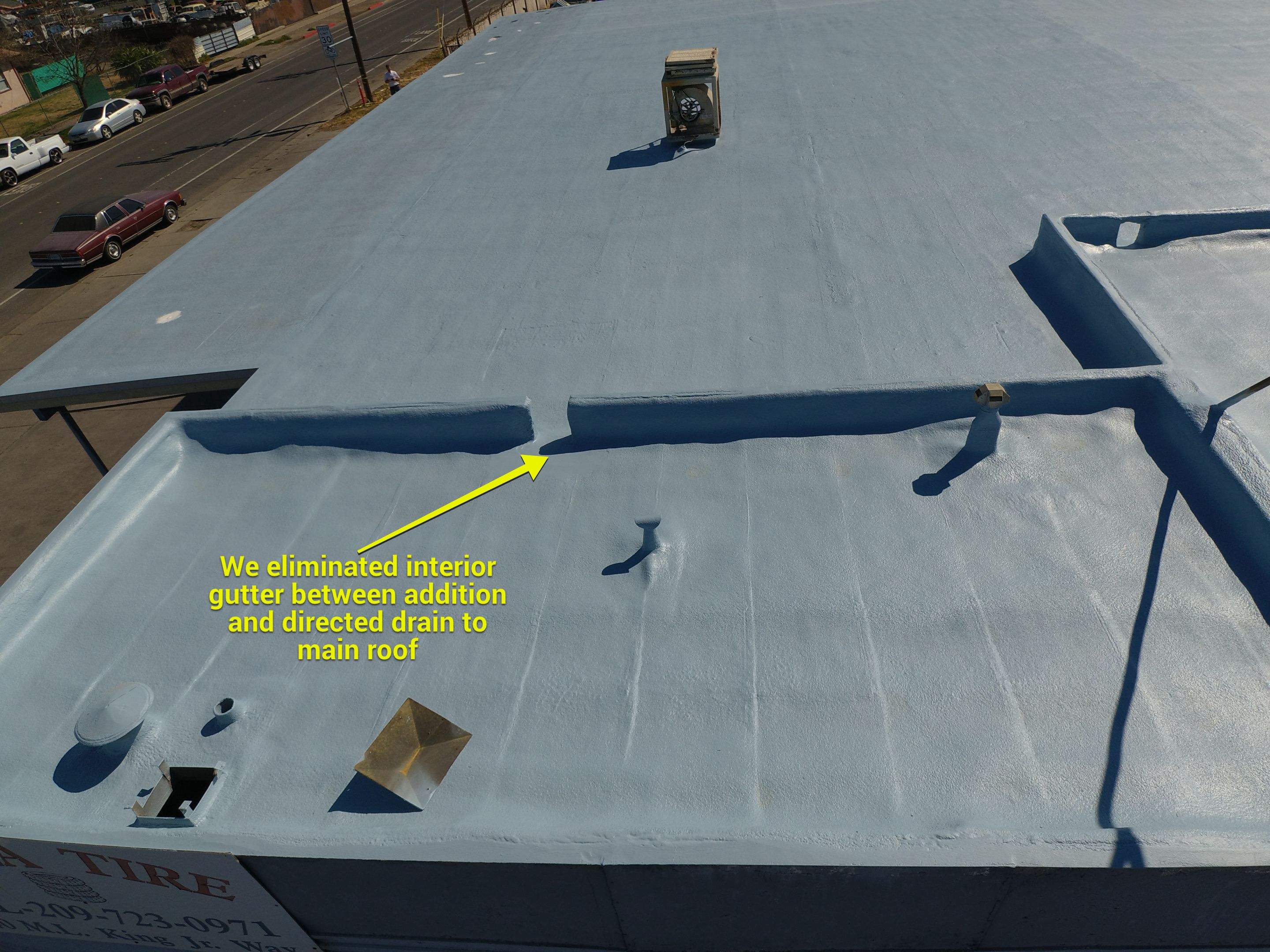 Spray foam and coatings using Conklin Benchmark/PUMA XL coatings and spray foam by Straight Edge Roofing Inc