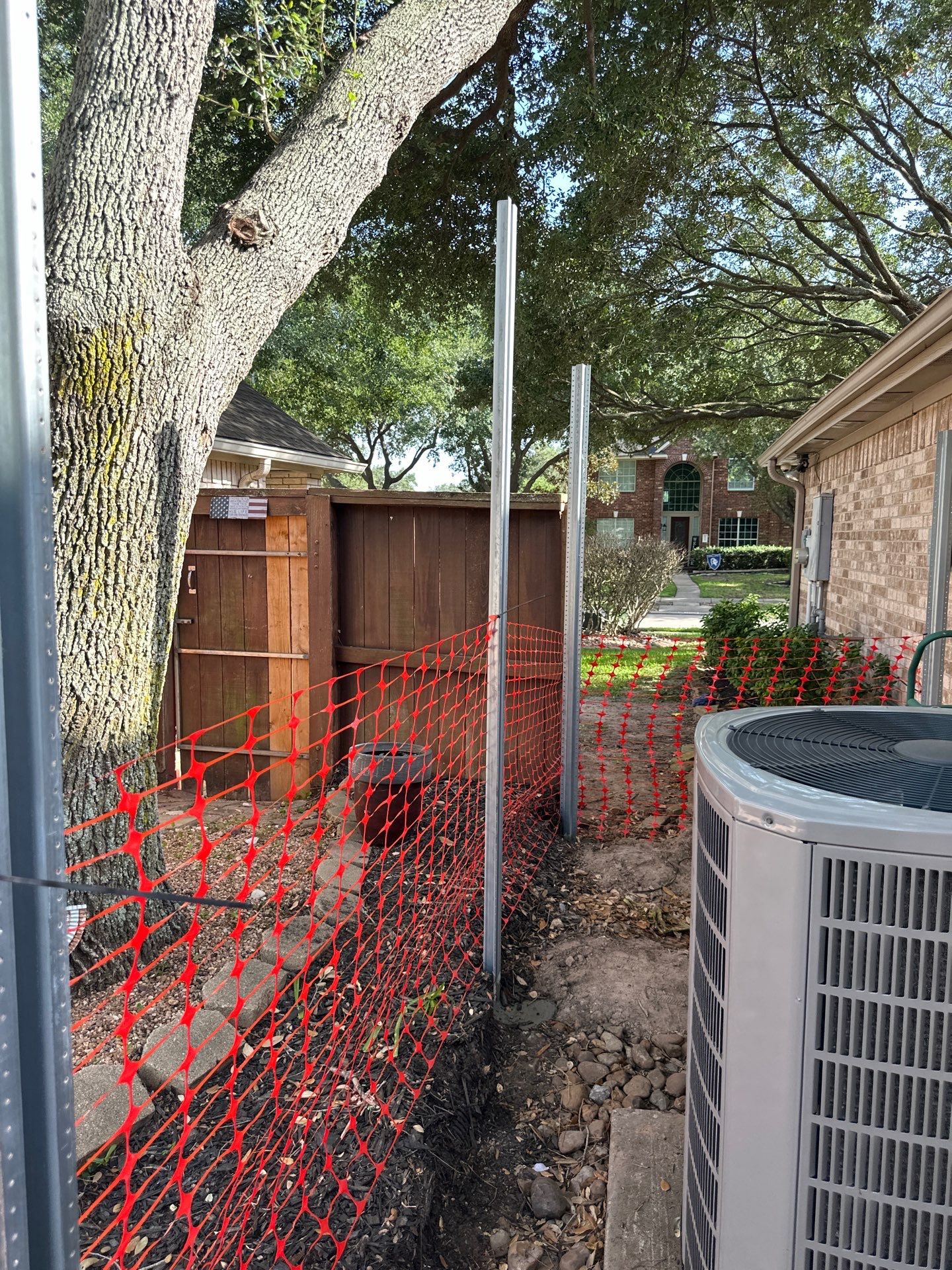 Wood fence project in Cypress by Tim's Fences