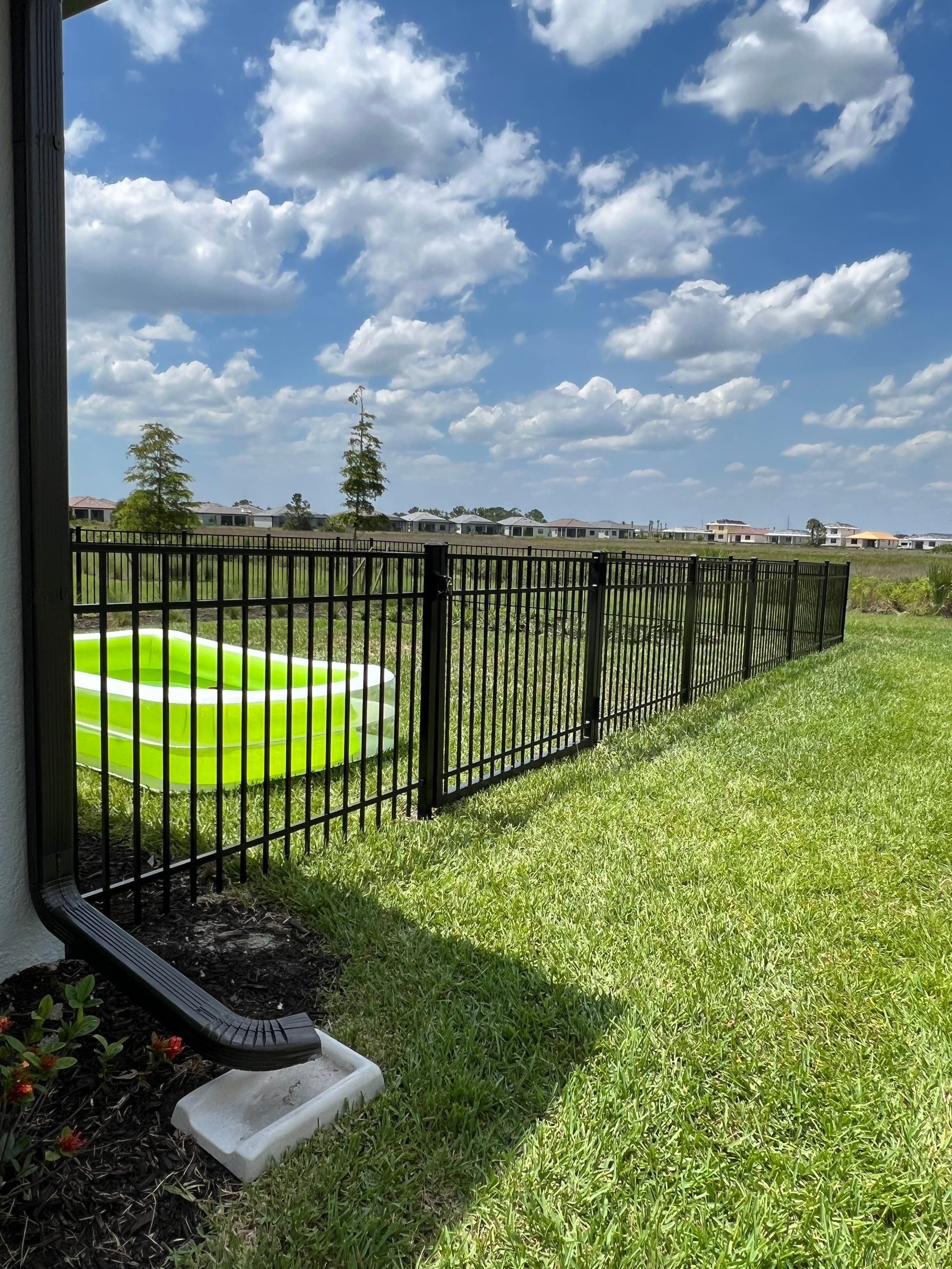 Aluminum Fence Installation using Black 3 Rail Aluminum Fence by Asap fence and gates, LLC