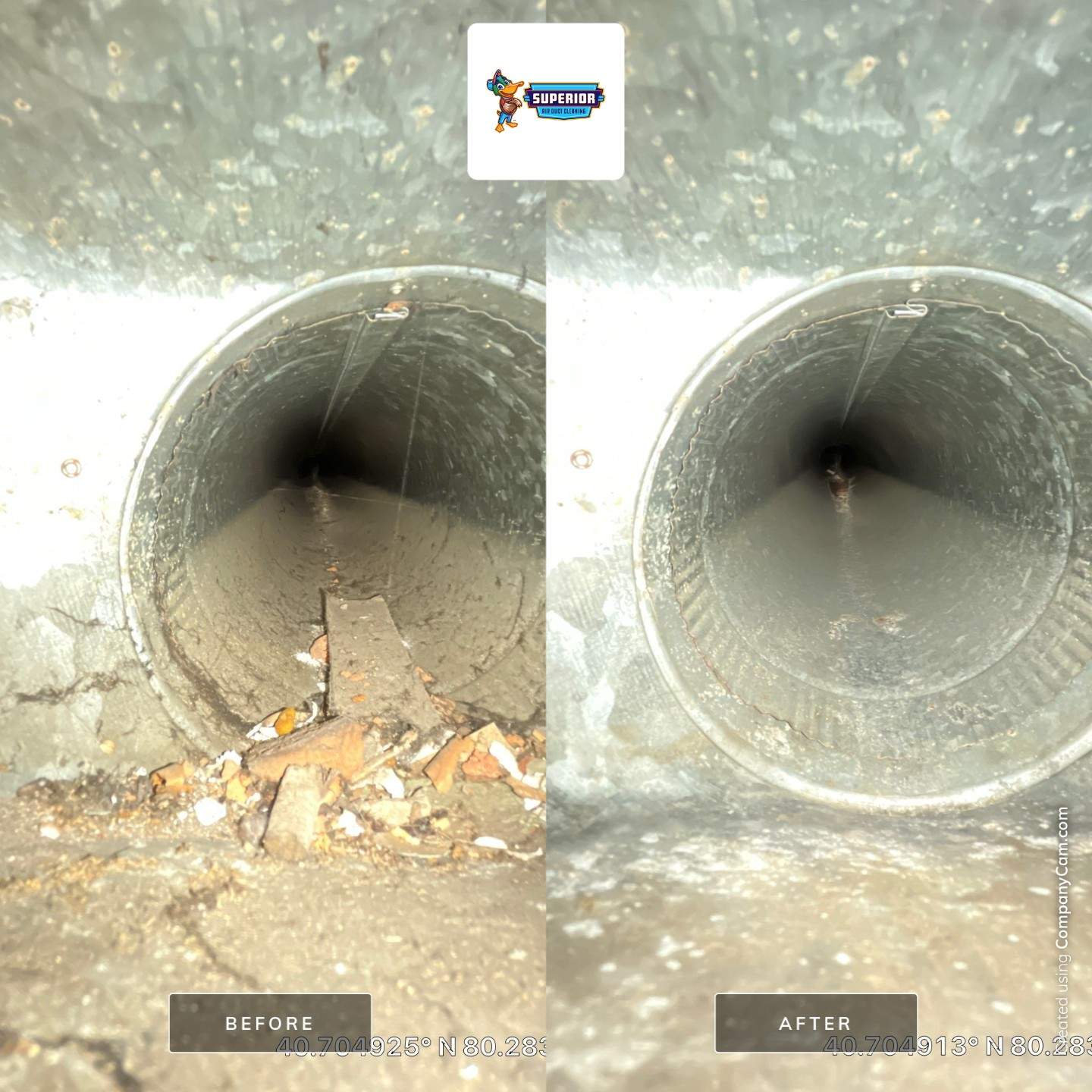 Air Duct Cleaning With a Vacuum Truck in Rochester, PA by Superior Air Duct Cleaning