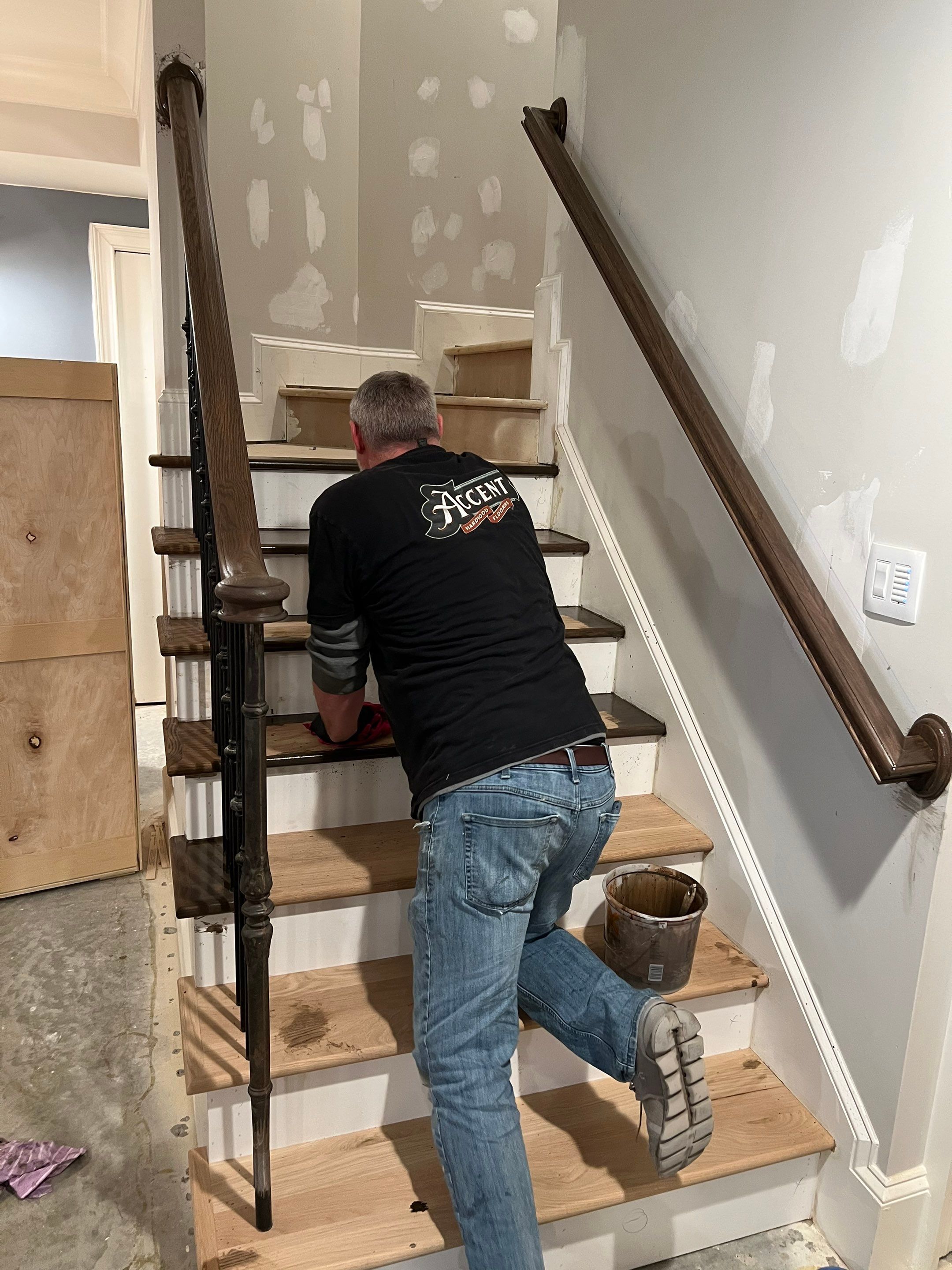 Governors Club Stair Remodel by Accent Custom Floors