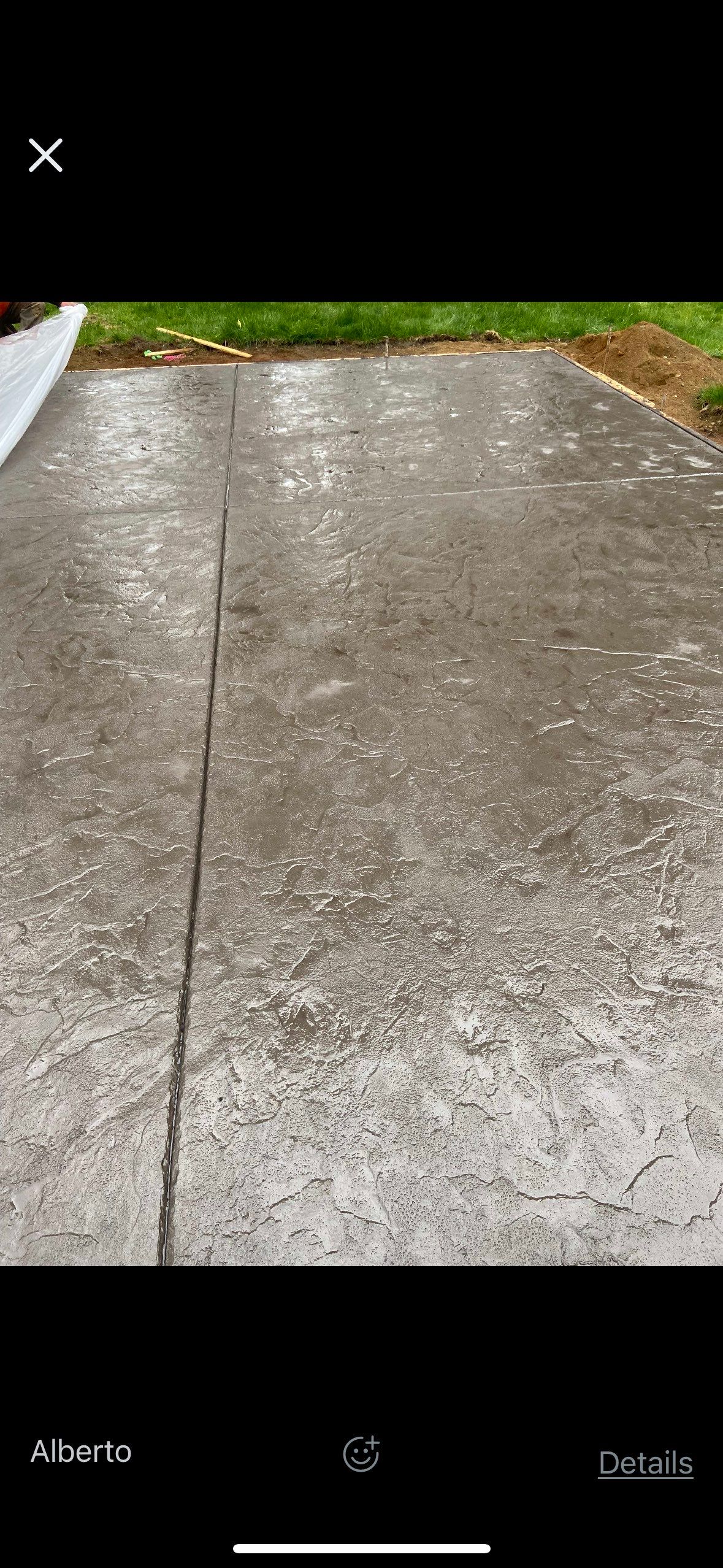 Jamie | Stamped Finish Patio, Concrete Project by Jireh Asphalt & Concrete Inc 