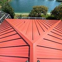 24ga 1.5" Mechanical Seam Terra Cotta by Total Roofing System The Metal Roof Experts
