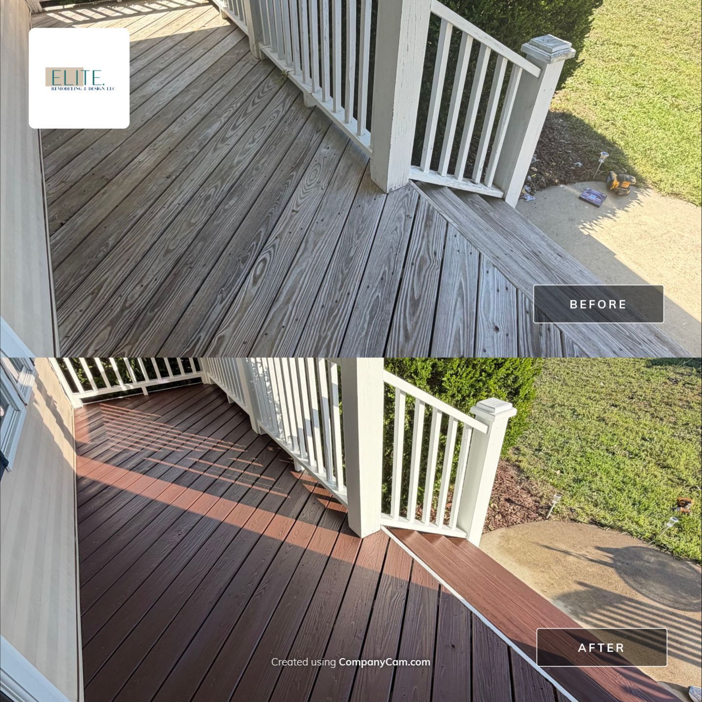 Front Porch Restoration in Angier NC | Before and After Porch Makeover by Elite Remodeling and Design LLC