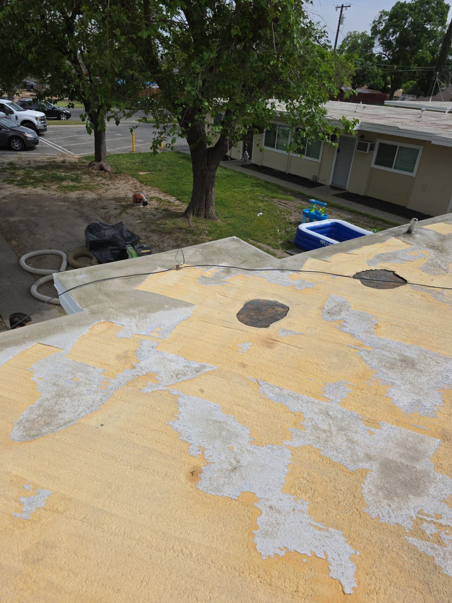 Foam Refurbish using Conklin Benchmark/PUMA XL coatings and spray foam by Straight Edge Roofing Inc