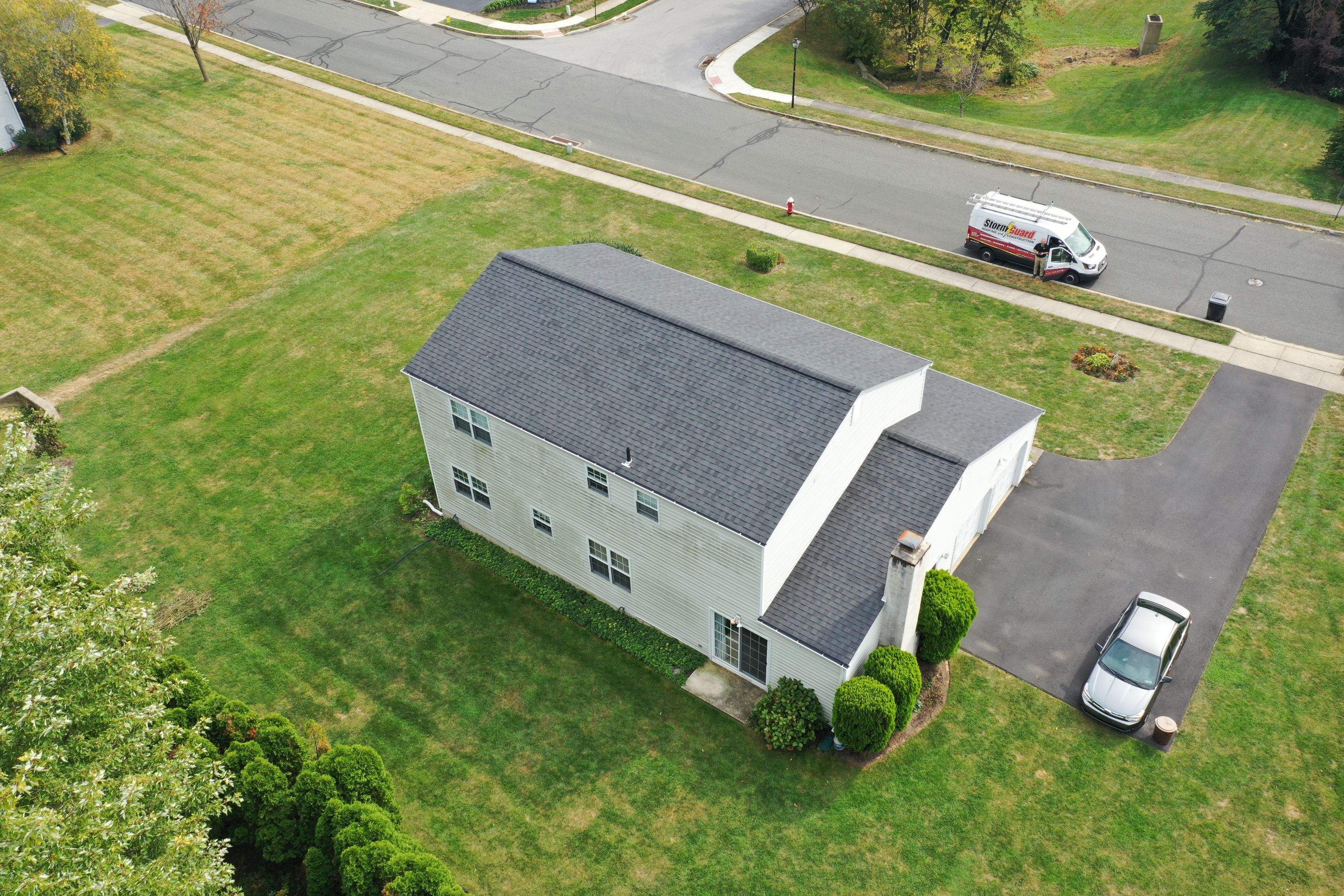 Roofing Installation using CertainTeed Landmark - Moire Black by Storm Guard of Ches-Mont PA