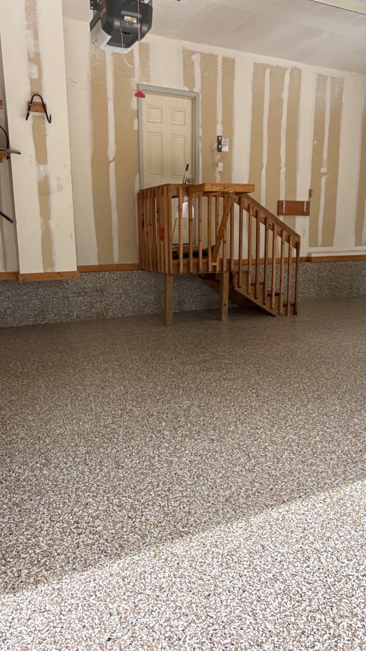 Jan's New Bean Flake Floor Looks Amazing by Banner Garage