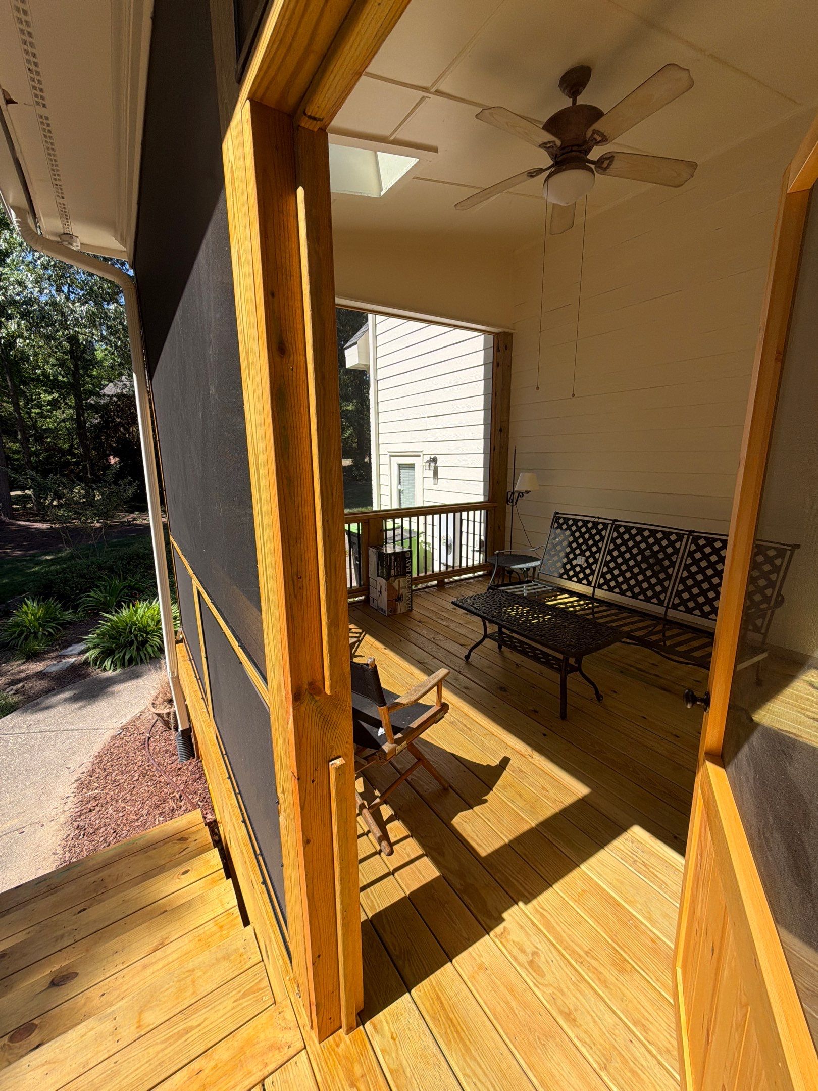 Deck Stain, Round Balusters & Screened Porch Transformation by Billy Weatherspoon Contractor