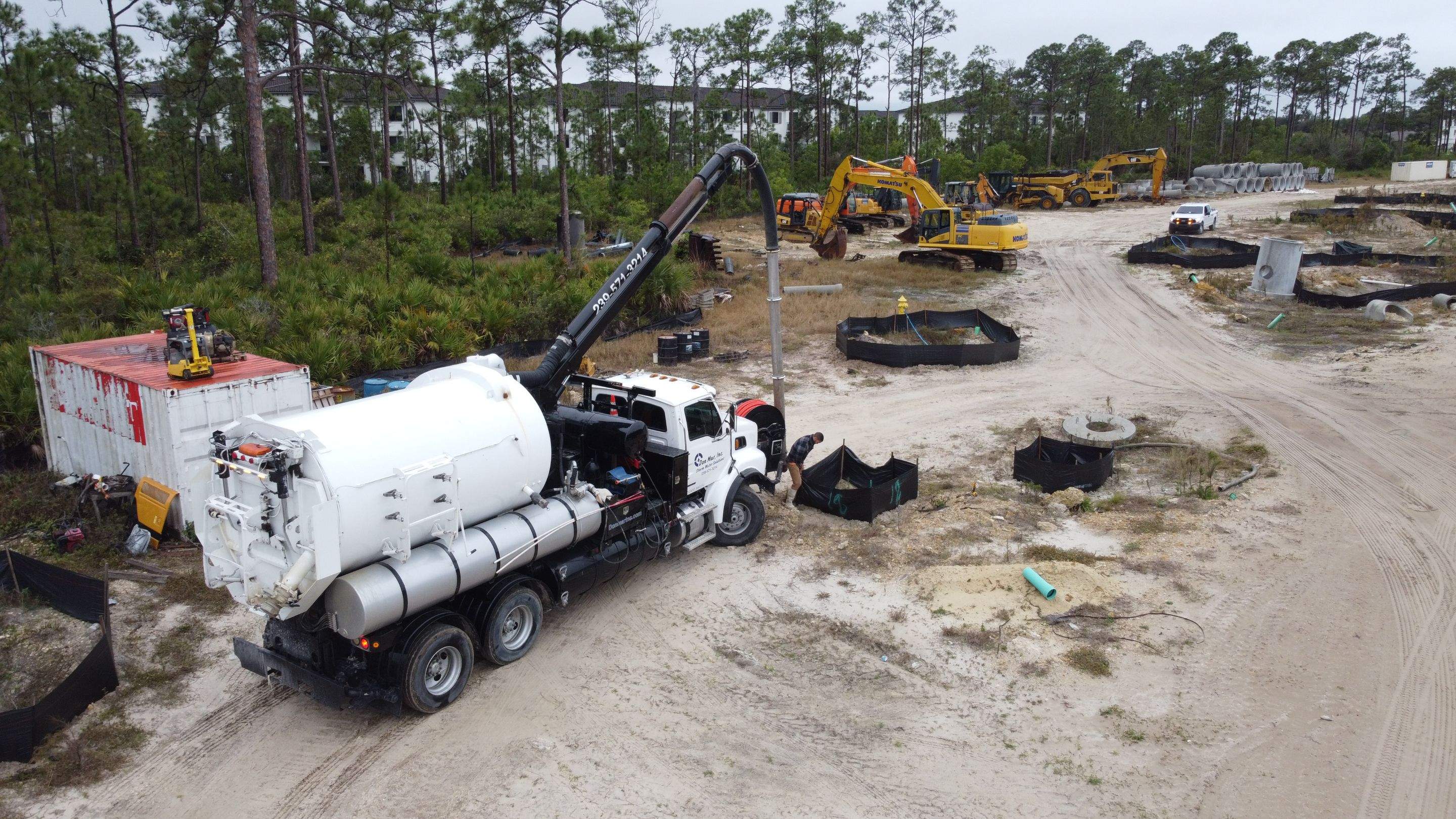 New Residential Construction Community Sewer System Cleaning by APS Power & Water
