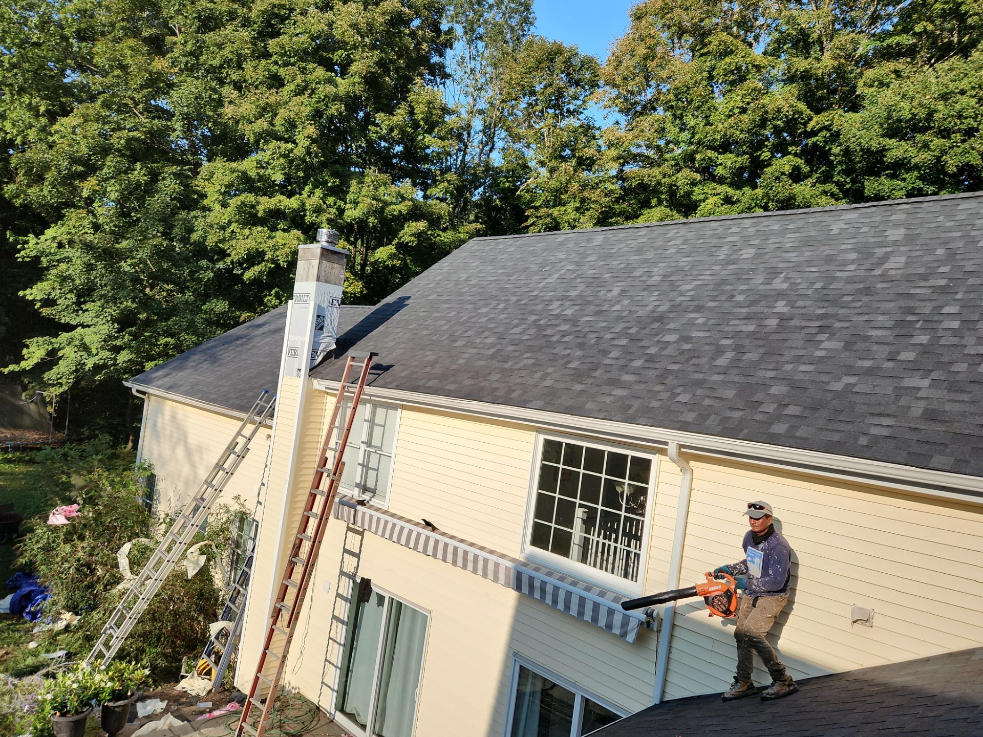 Residential Roofing Installation using Owens Corning TruDefinition Duration AR - Onyx Black by A Plus Exterior