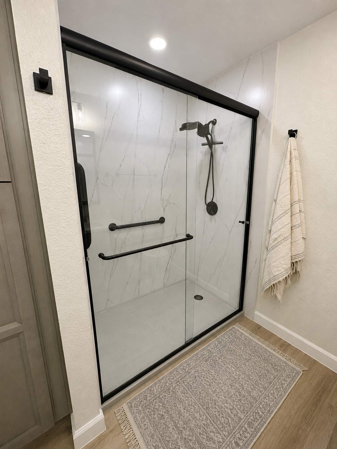 Northwest San Antonio Bathroom Remodel with Custom Storage & Walk-In Shower by Legacy Bath and Kitchen