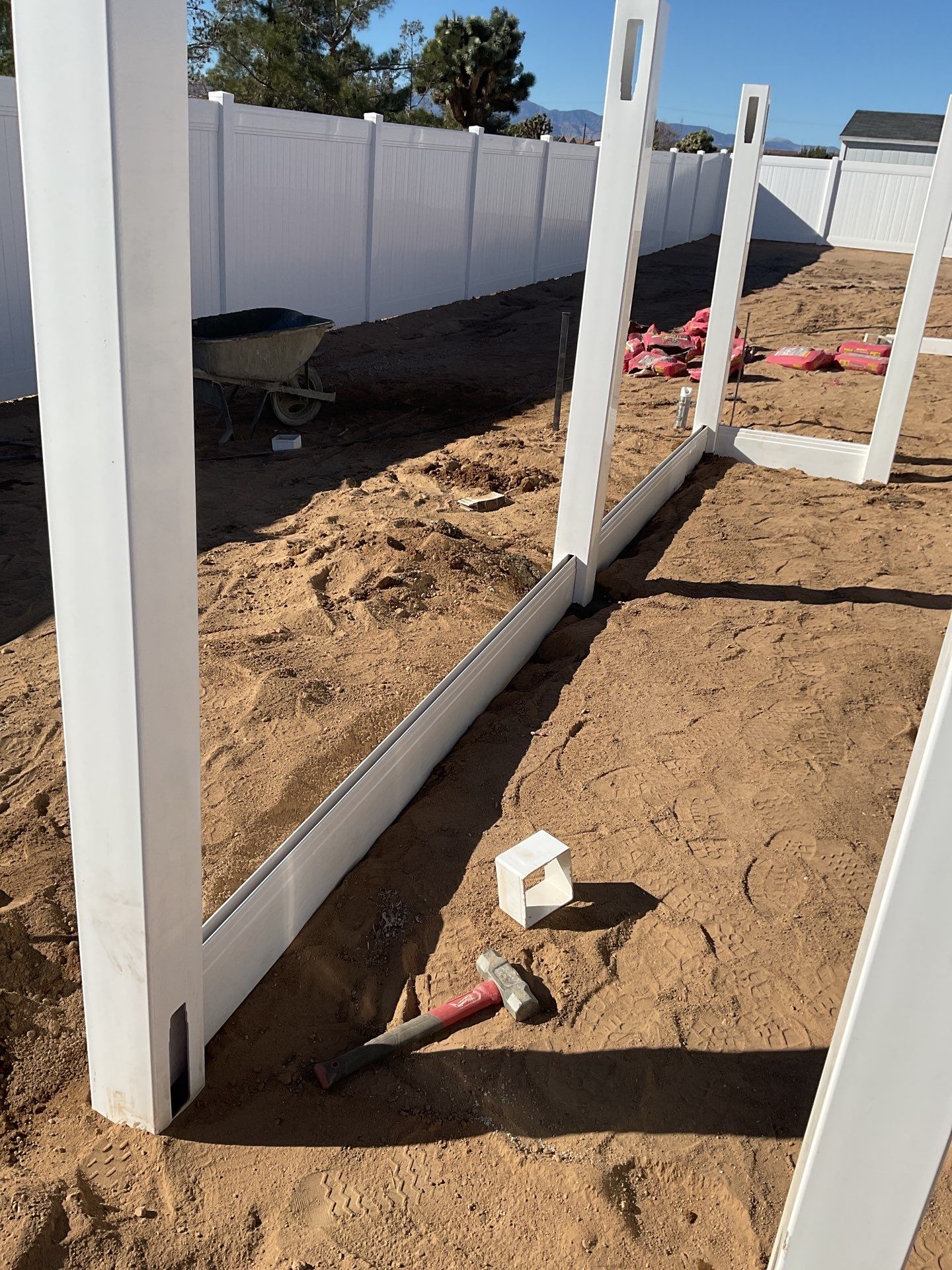 Fence Installation using Vinyl by Fence Guys Inc. 