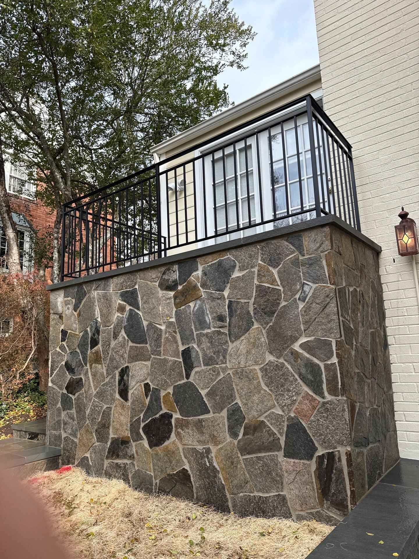 Custom One-Piece Freestanding Iron Railing – Bethesda, MD by Capitol Iron Works
