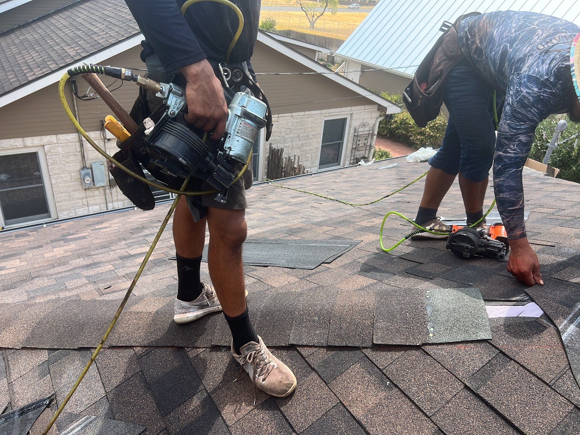 Full Asphalt Shingle Roof Replacement and Seamless Gutter Installation in Fredericksburg by Caliber Restoration LLC
