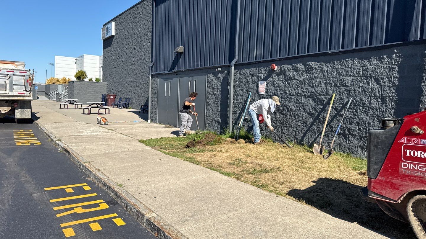 Broom finished concrete patio  by NG Masonry & Construction LLC