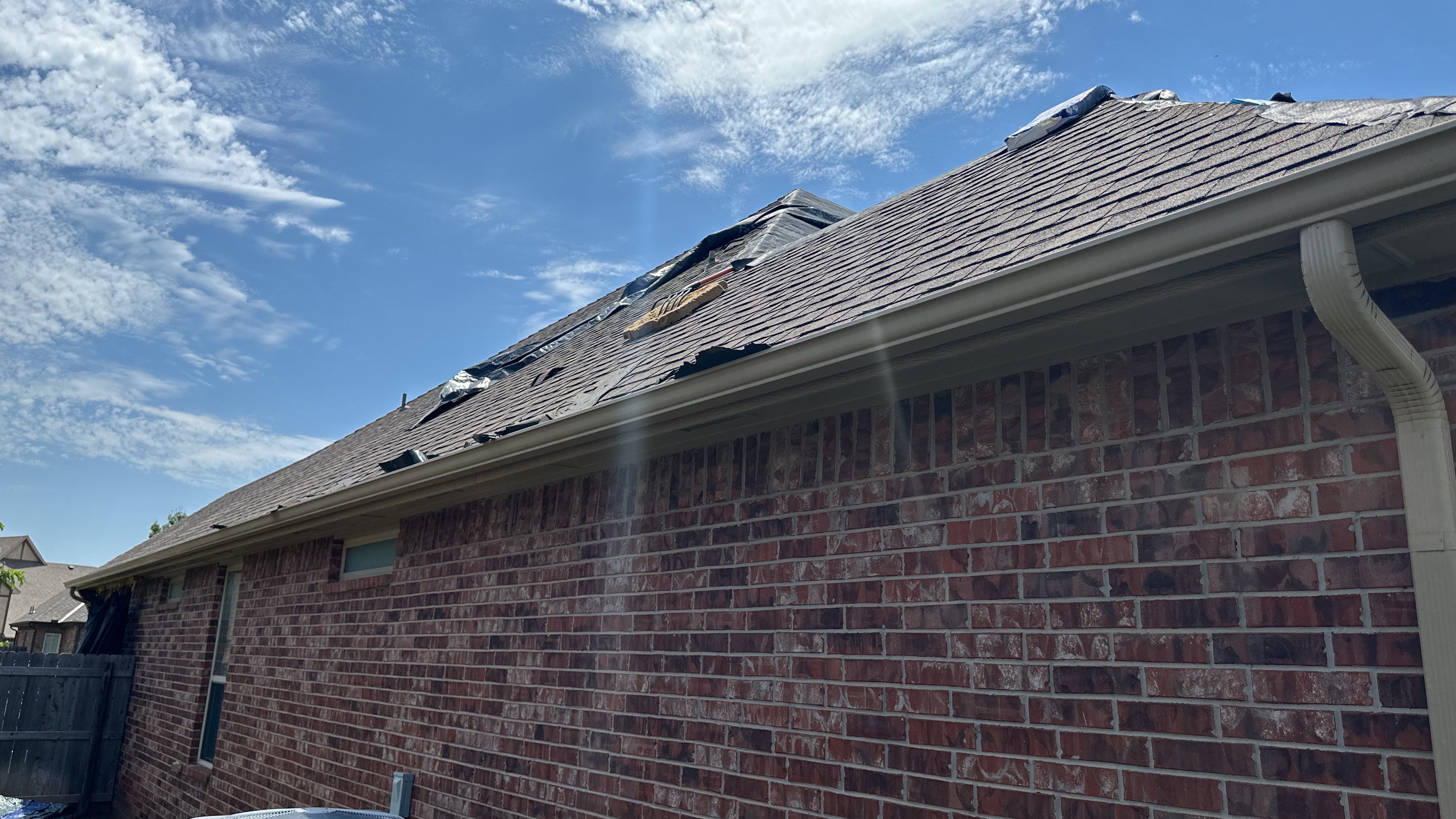 Reroof using GAF HDZ - Weathered Wood by Castillo Roofing