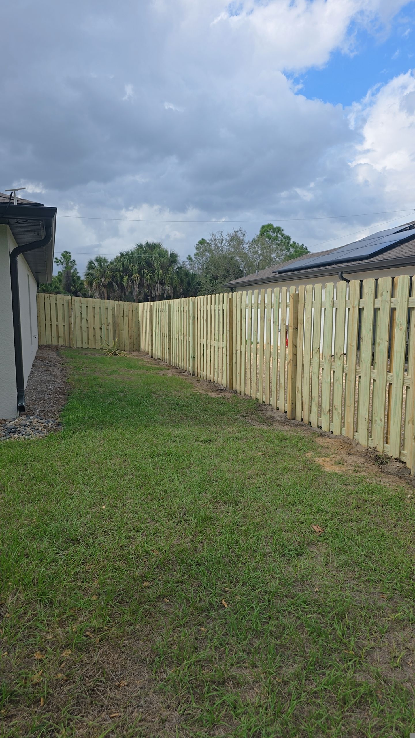 Wood Shadowbox Install in North Port by True Fence LLC