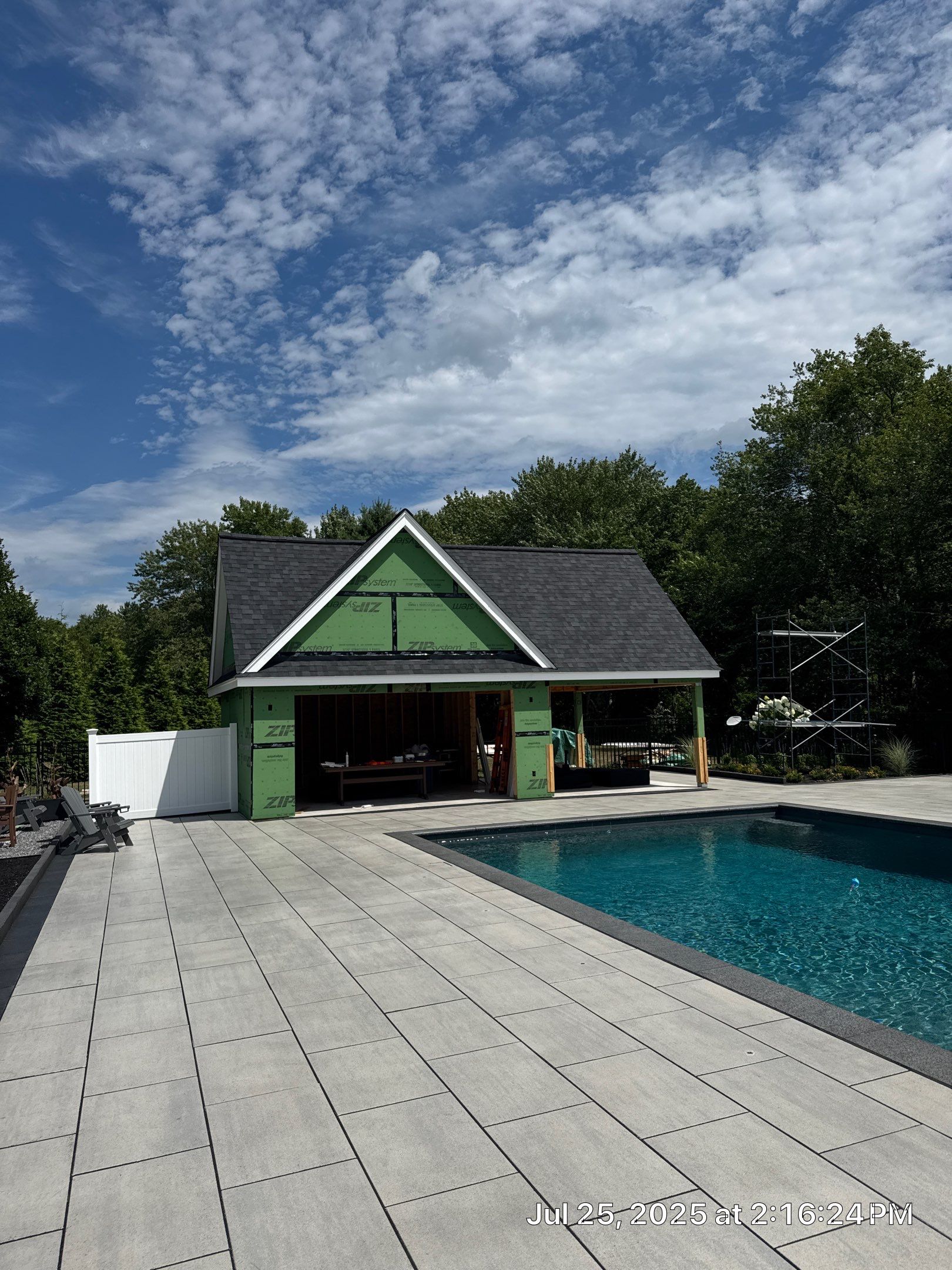 Pool House Roof Installation in Bedford, NH – Onyx Black Finish by Compass exteriors