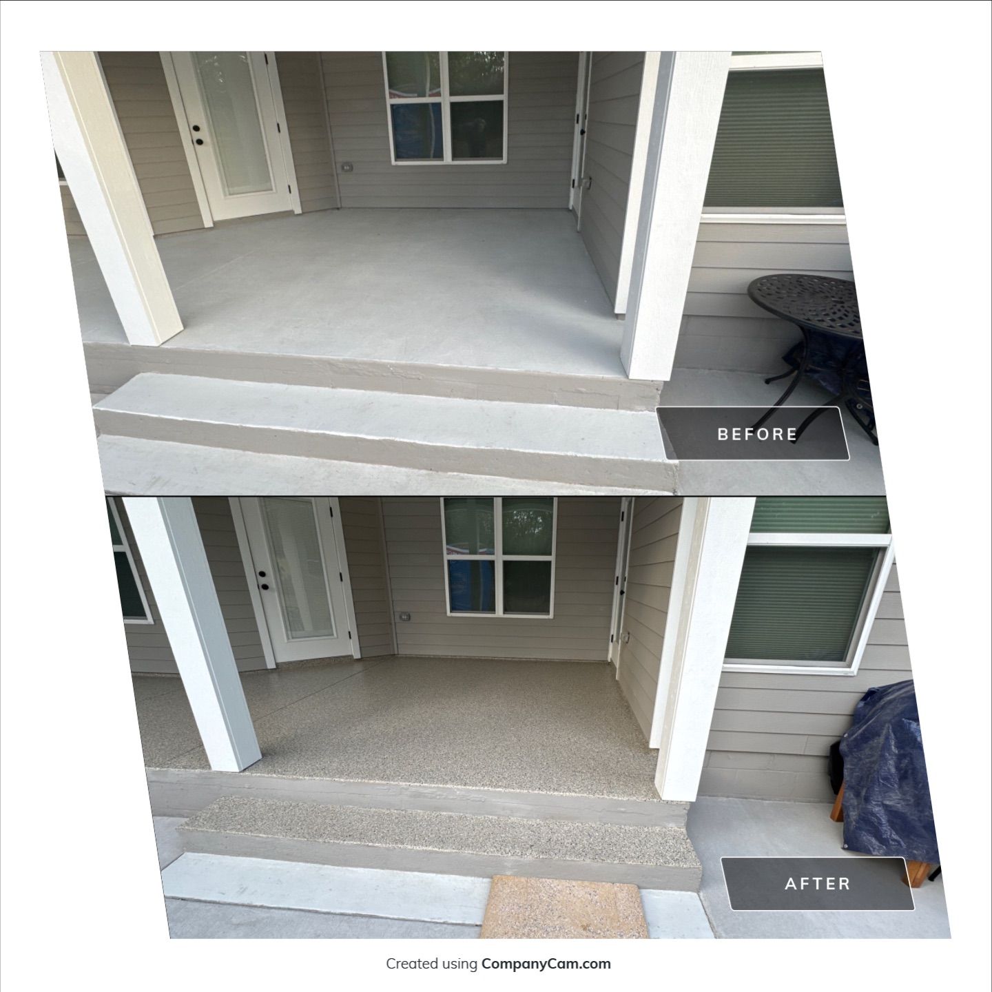 Patio and Sidewalk in Fort White, FL (Patio in Mediterranean, Sidewalk in Claystone Custom Hybrid) by Cross Creek Concrete Coatings