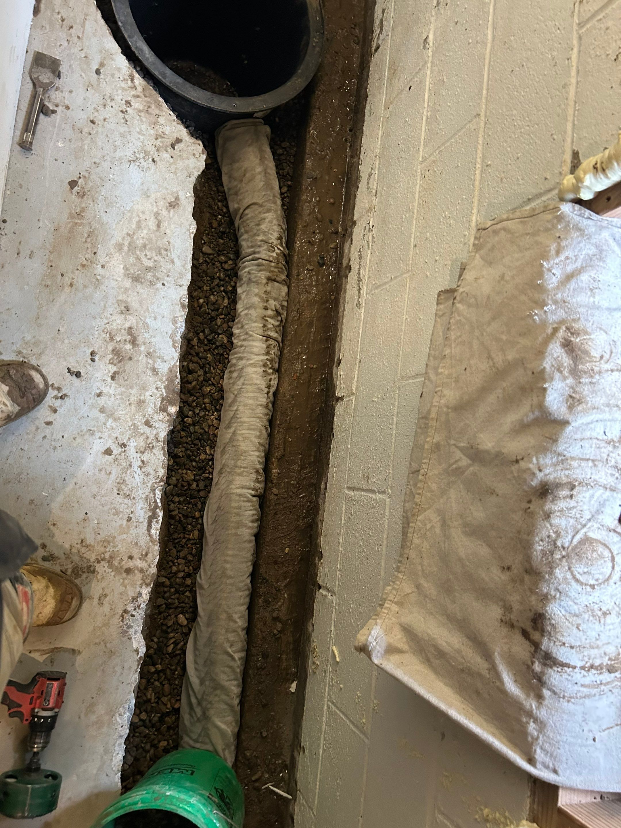 Targeted Drain Tile for Annie by Waterproofing Northeast