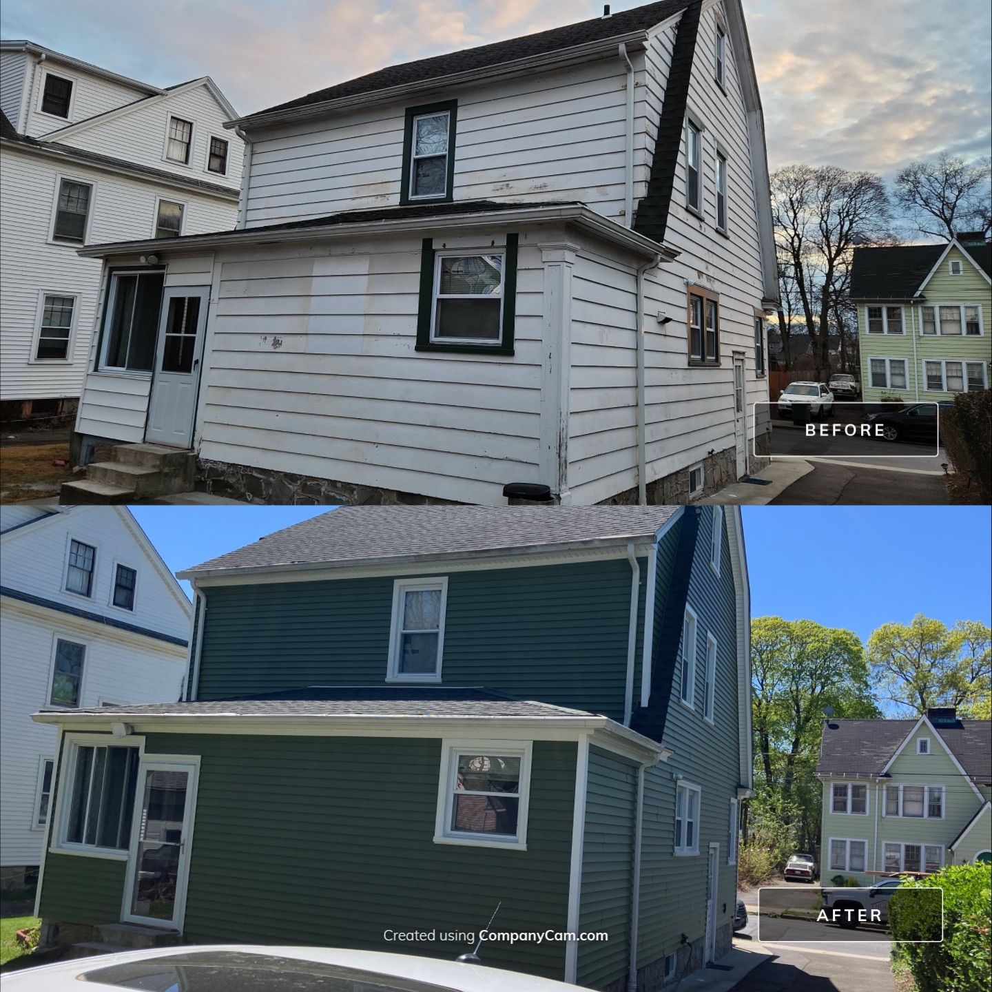 Siding revitalization with Cert Monogram D/4 x 12'6" clapboard, Olive Grove by DiGiorgi Roofing and Siding Inc