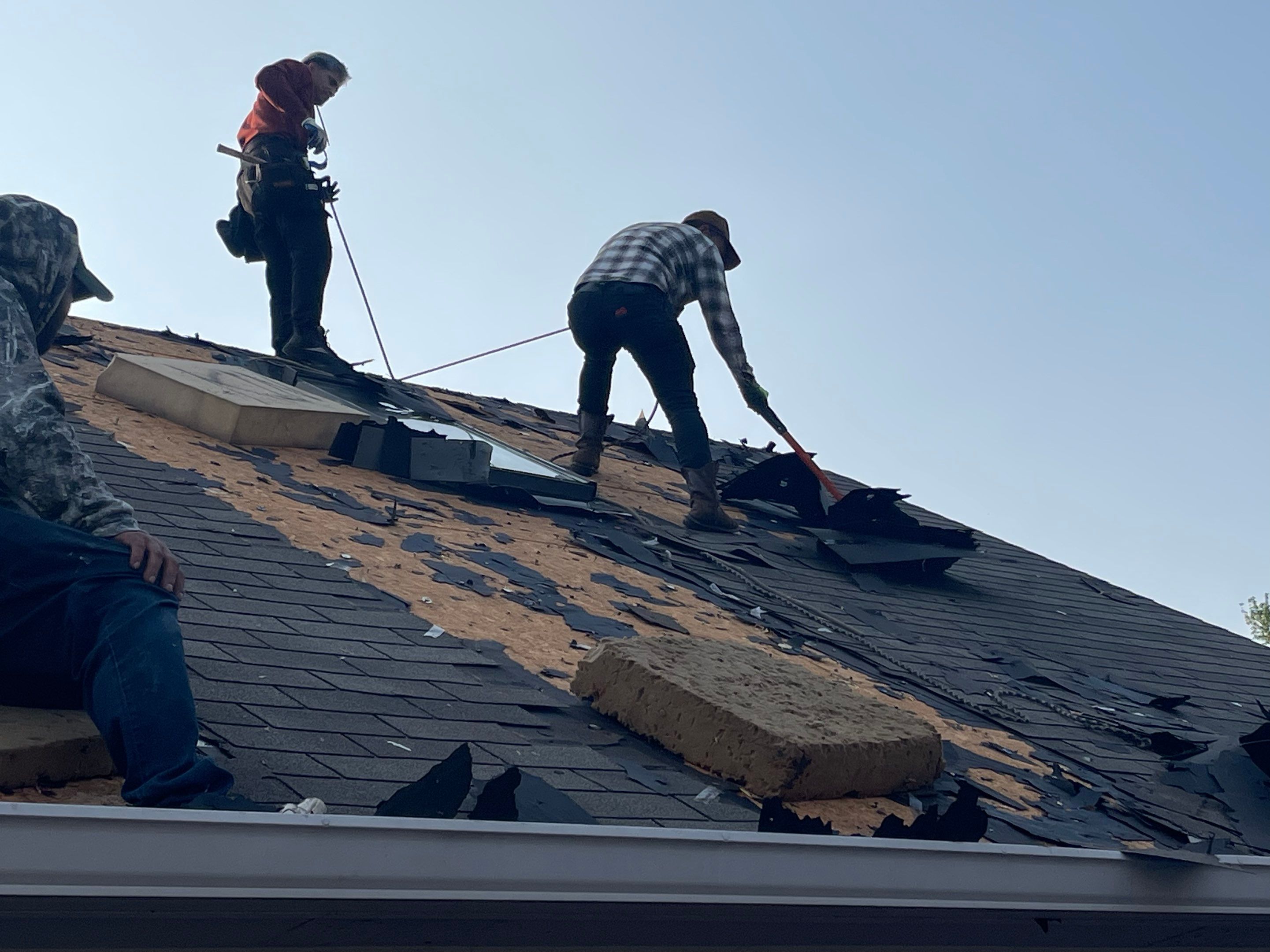 Tornado damage in Whiteland. Roof replacement, James Hardie siding, exterior paint, gutters, windows, doors by 317 Roofing & Restorations
