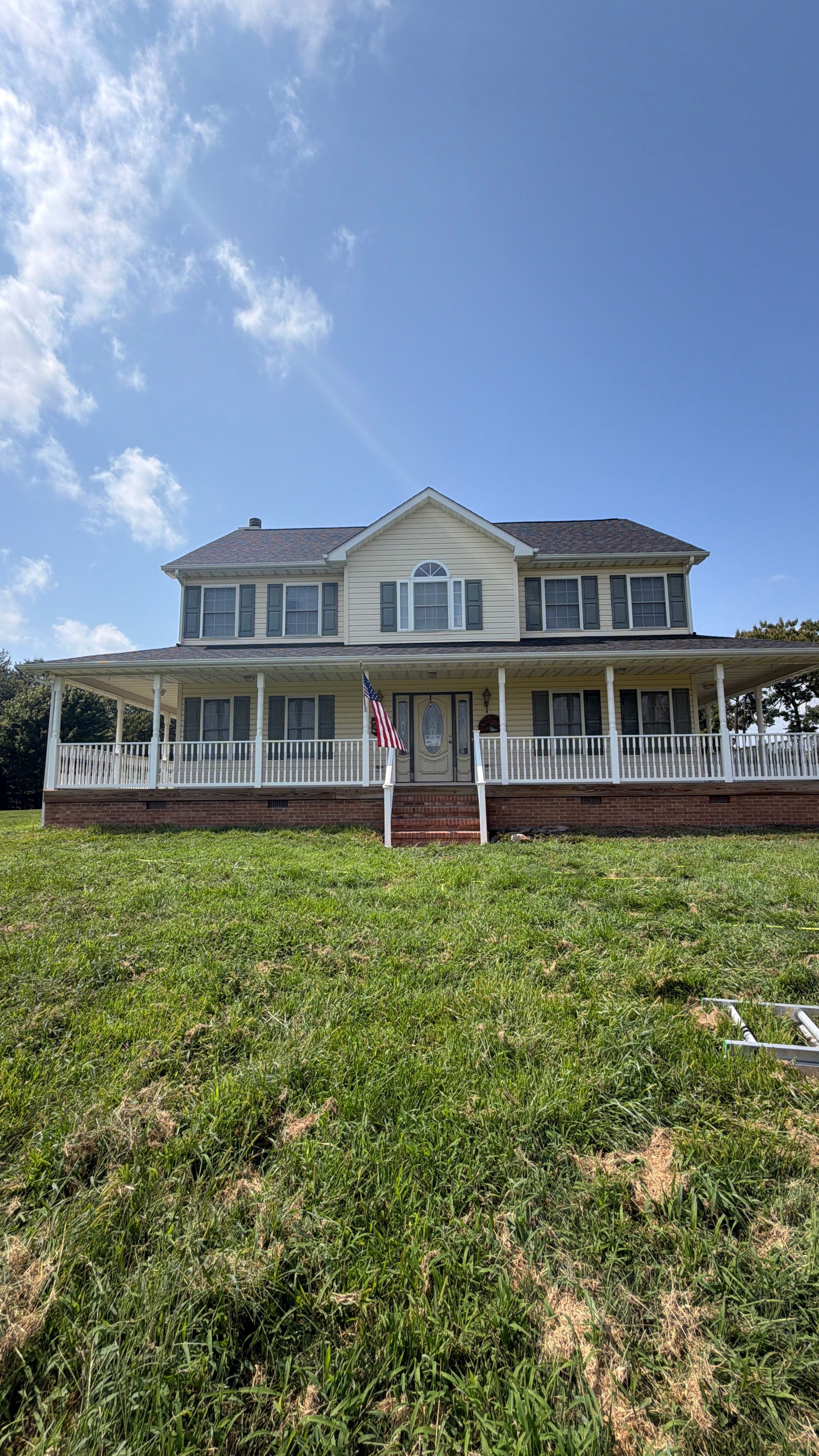 Vinyl Siding House Washing and Wood Deck Restoration in Carroll County by Baltimore Pressure Washers Inc.