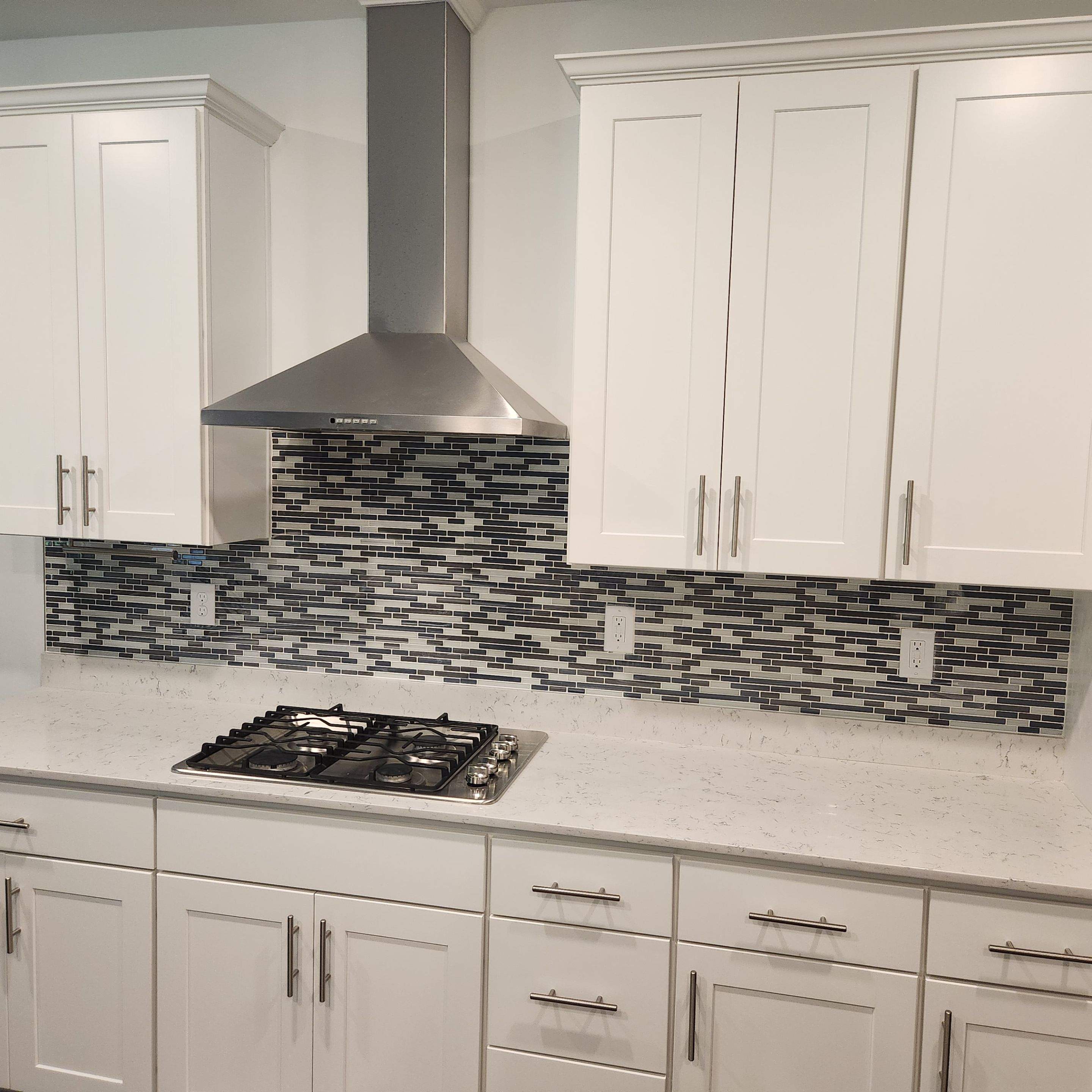 Glass Tile Kitchen Backsplash by Footprints Floors Morristown
