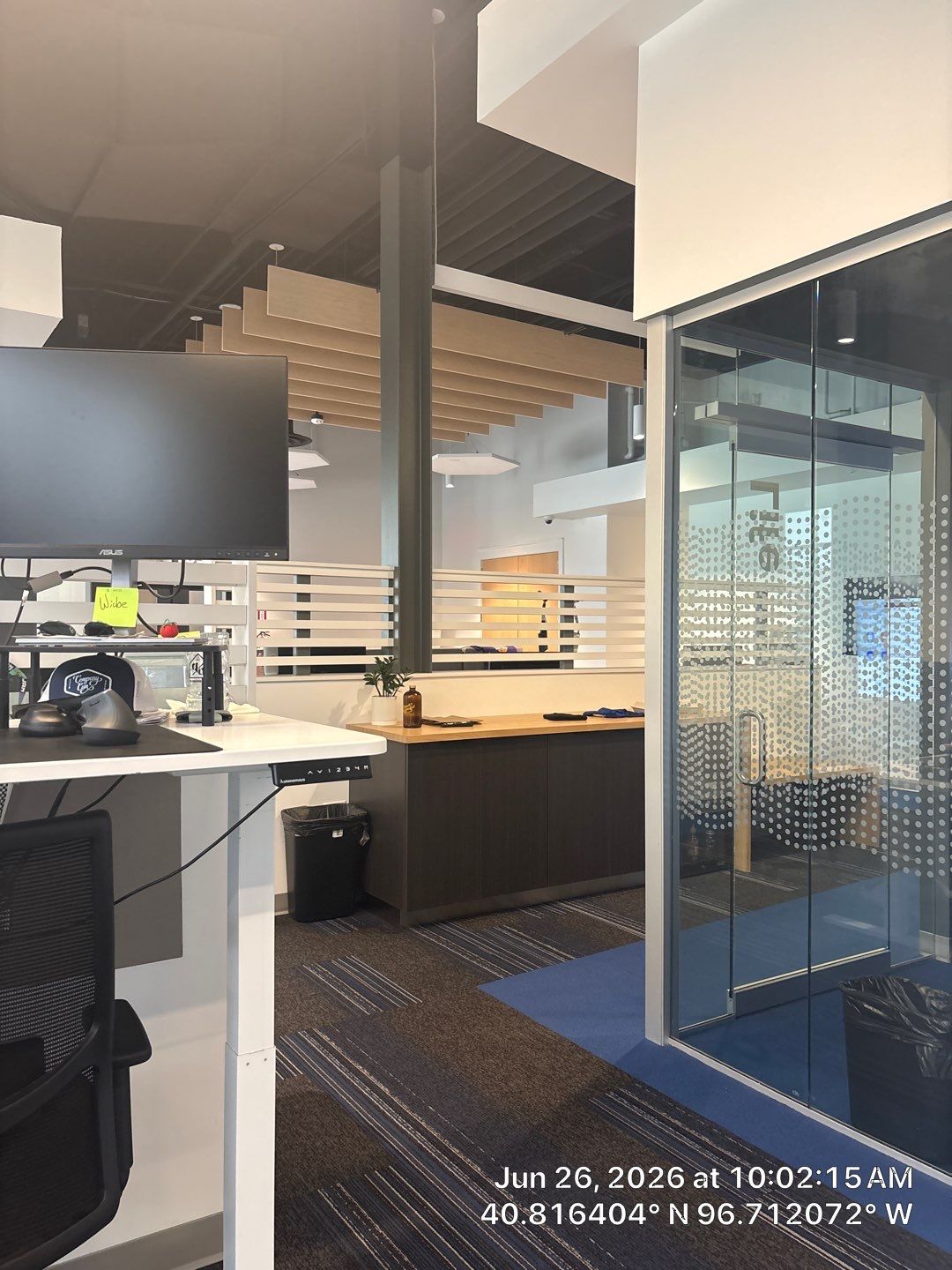 Modern Office Remodel Featuring Custom Acoustic Baffles in Lincoln by CompanyCam Sales Demo