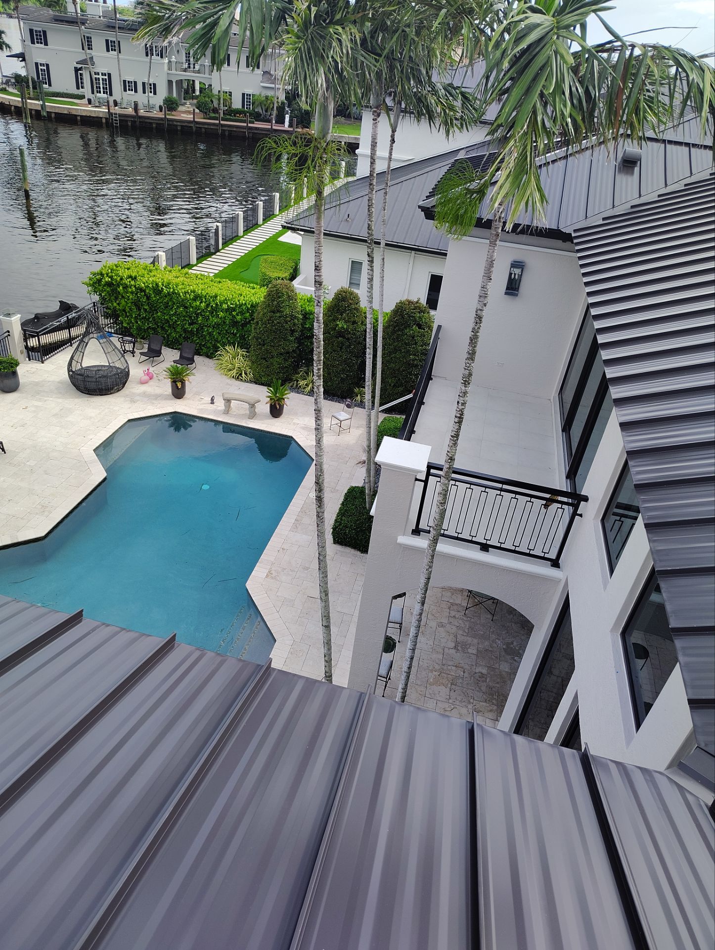 .032 Aluminum 1.5" Mechanical Seam Dark Bronze  by Total Roofing System The Metal Roof Experts