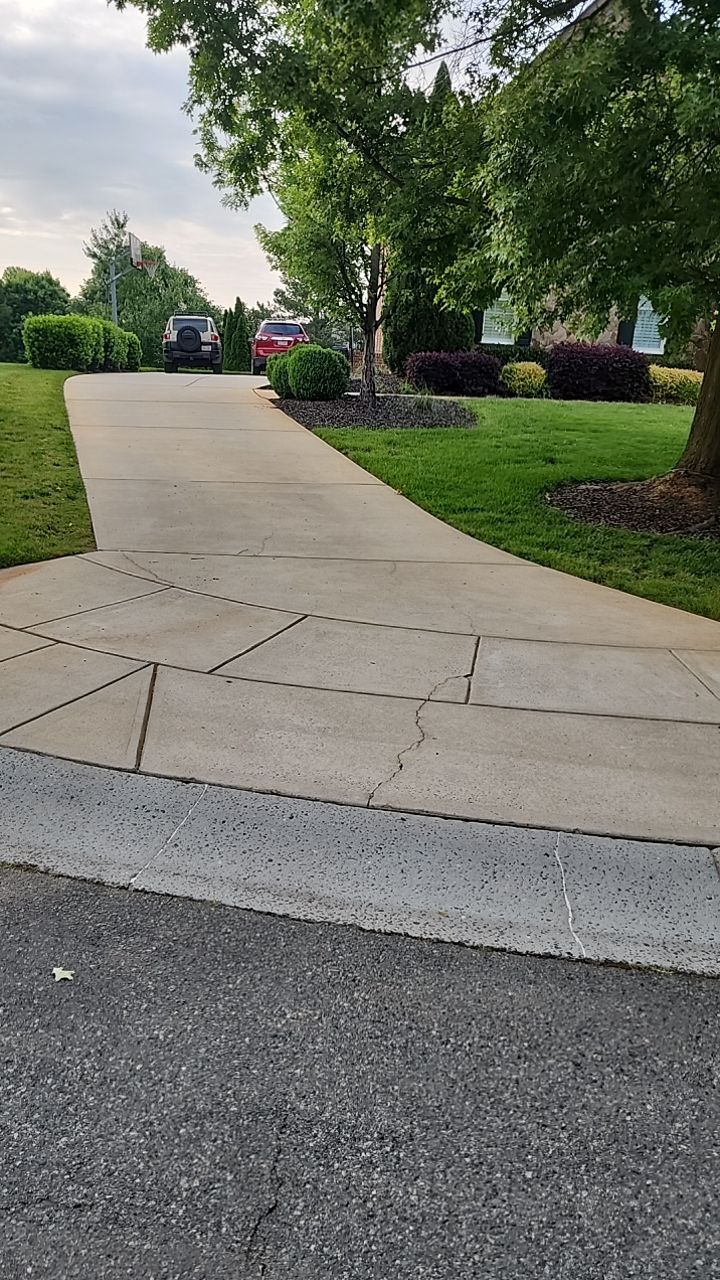 concrete Clean using cleaner by G&H Home Tech Pros LLC