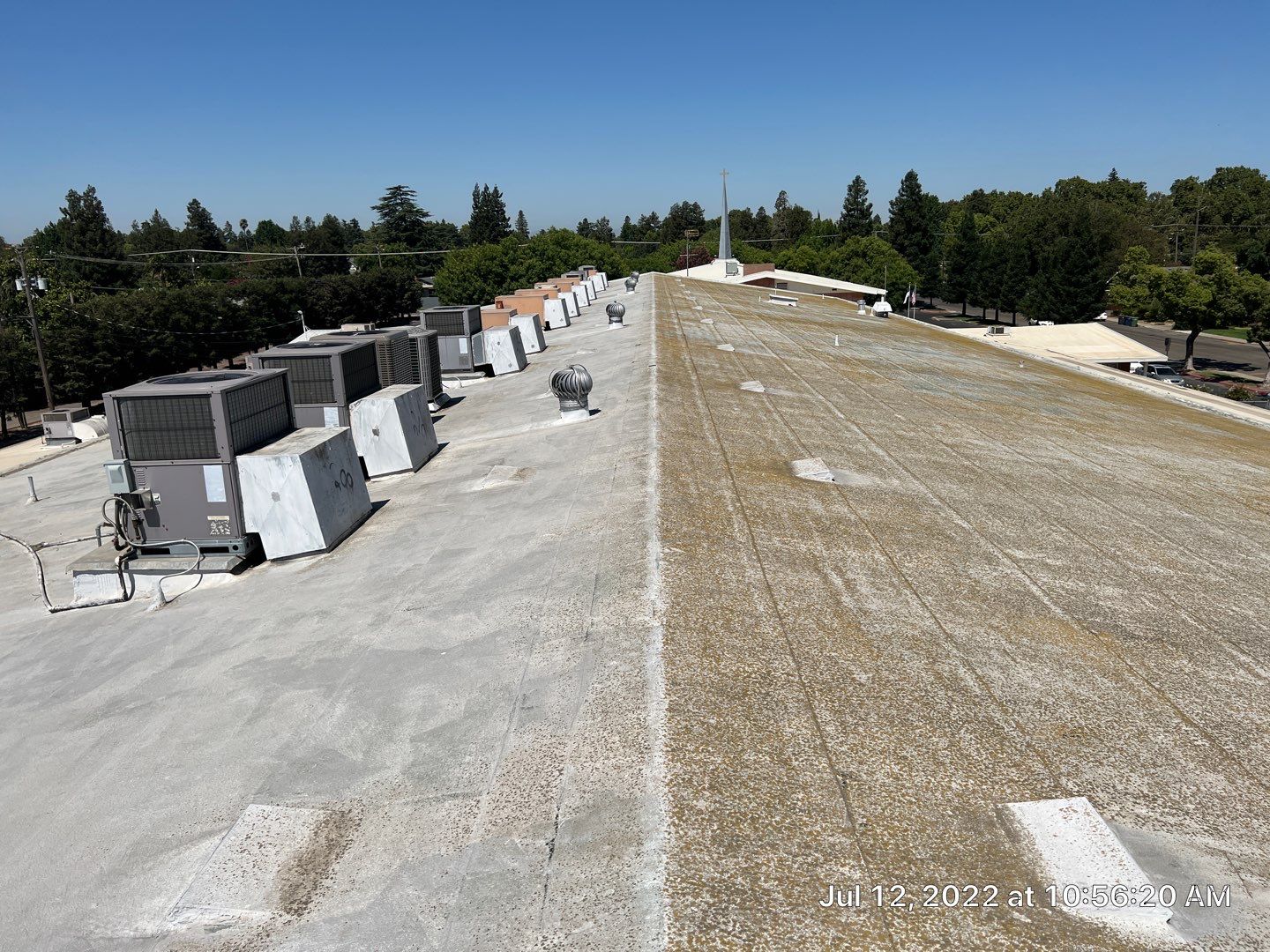 MR Roofing system using Benchmark/PUMA XL coatings over TPO single-ply roofing by Straight Edge Roofing Inc