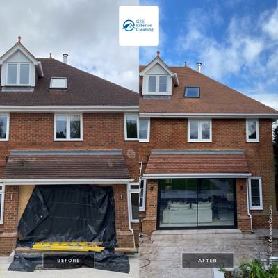 Exterior Clean - Roof - Patio using Mosmatic FSC and Biocide